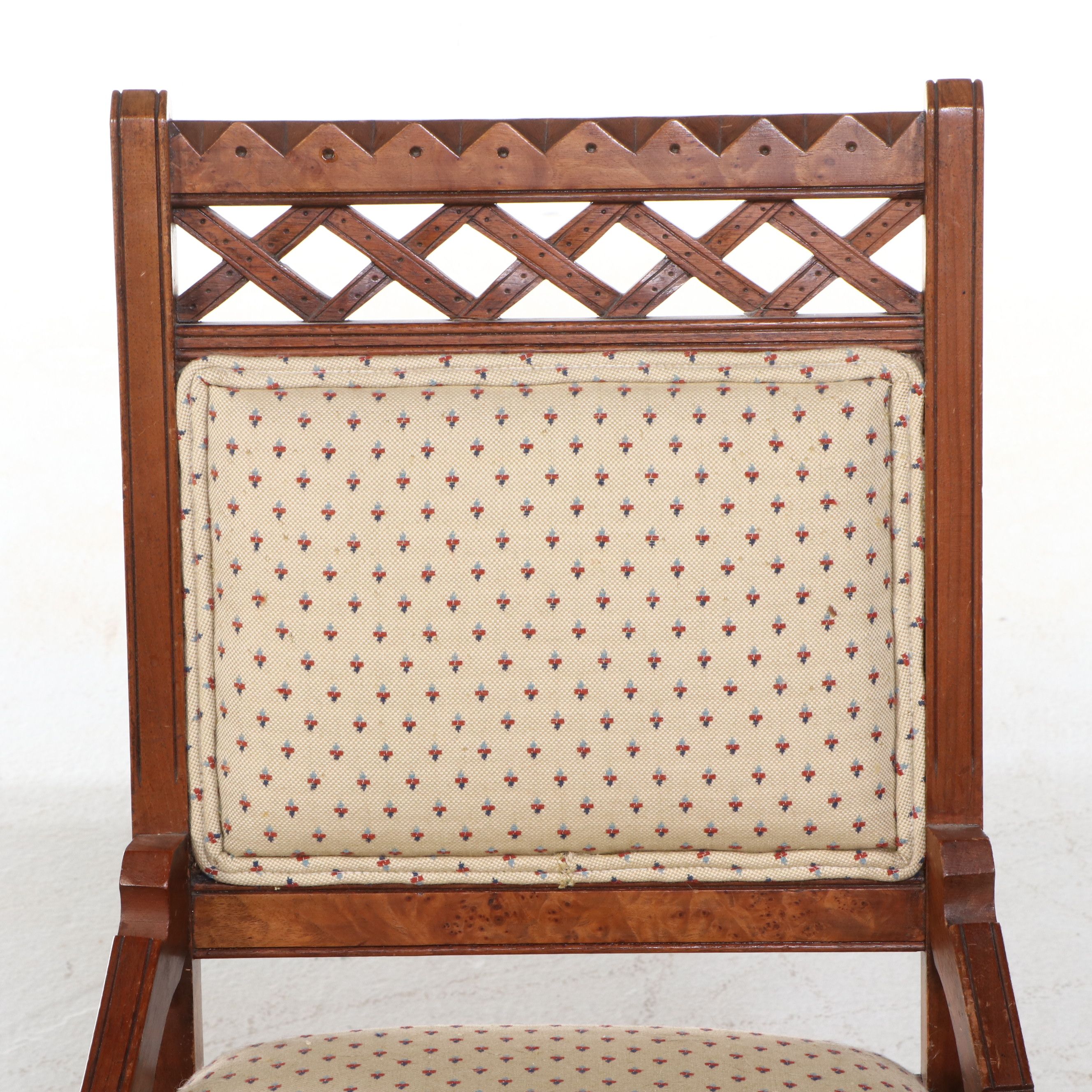 Victorian Eastlake Style Carved Walnut Side Chair, Late 19th Century
