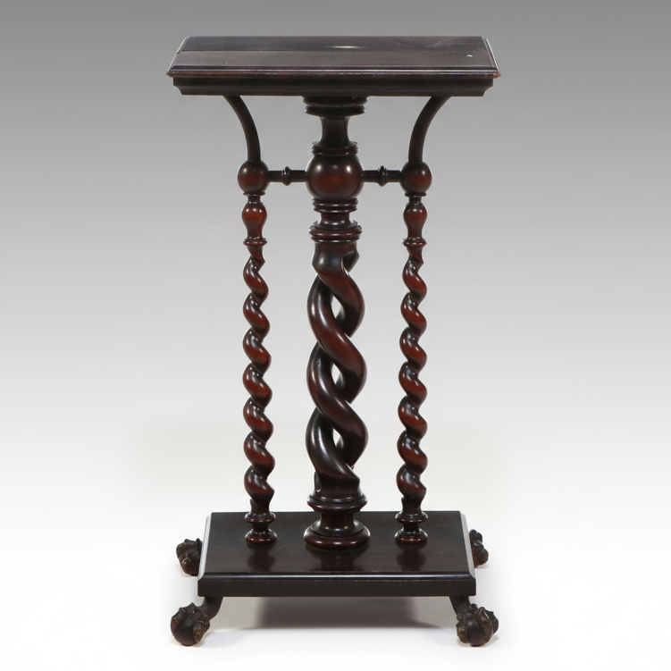 American Late Victorian Mahogany Rope Twist Pedestal Table