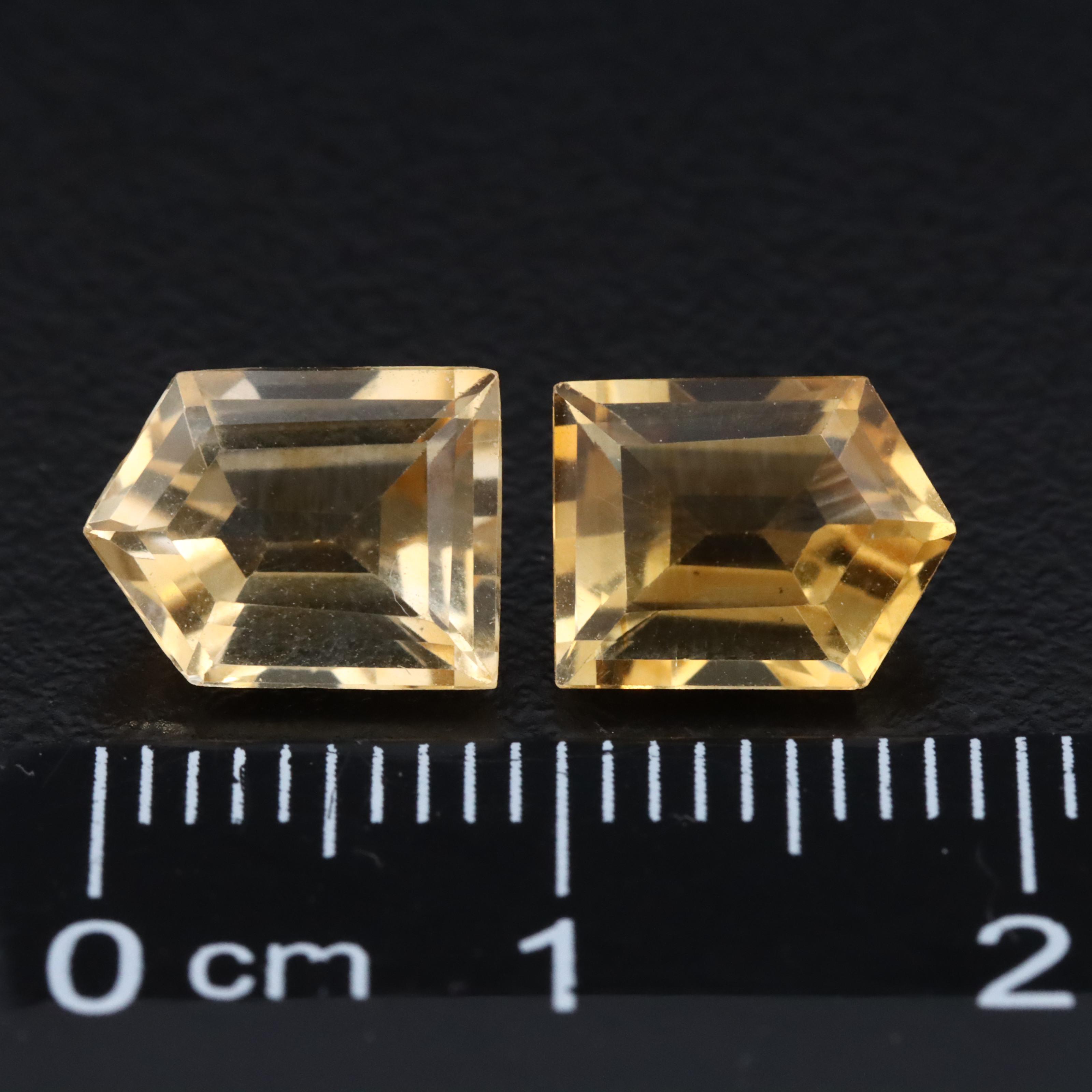 Loose 3.57 CTW Citrine Matched Pair