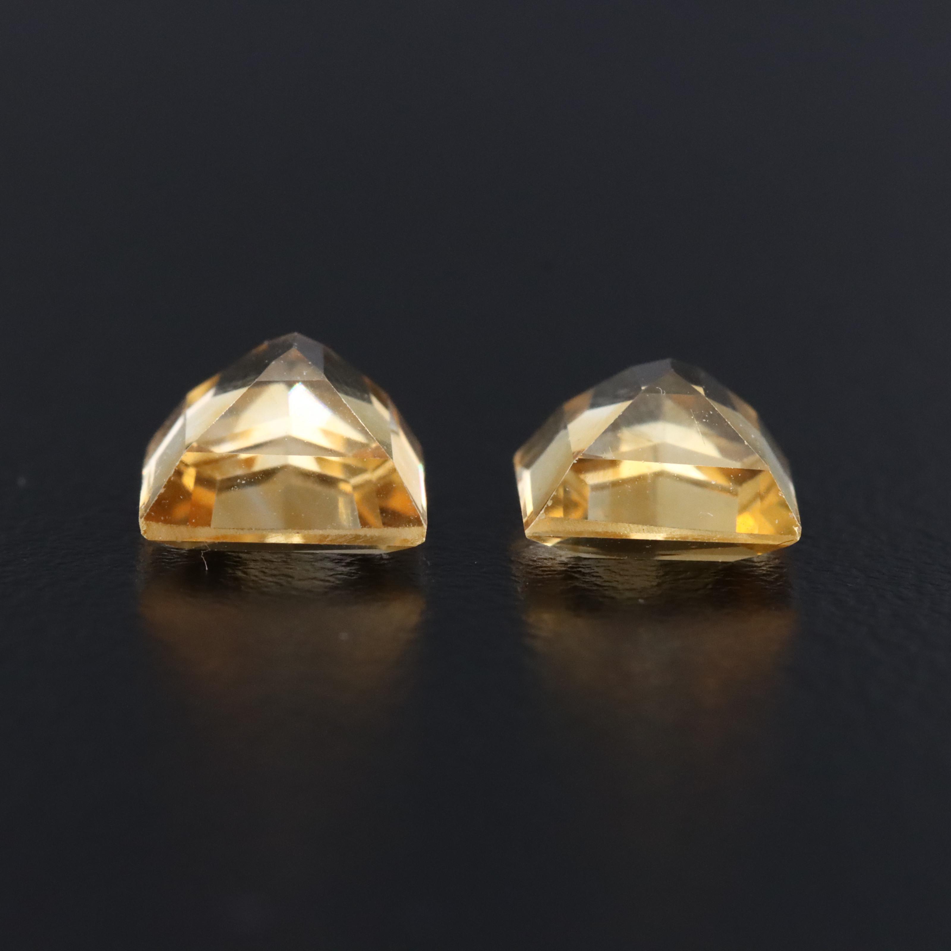 Loose 3.57 CTW Citrine Matched Pair