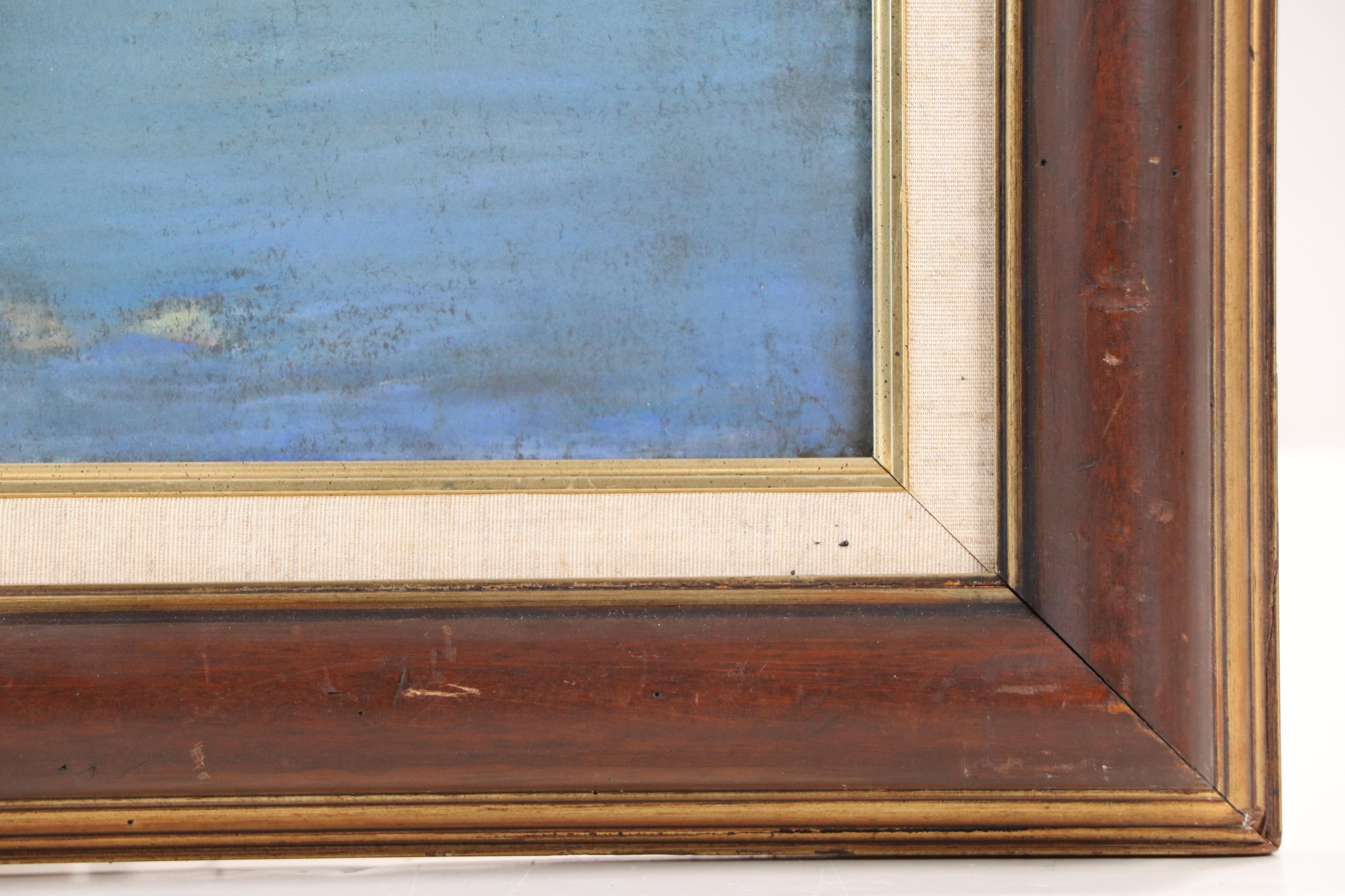 Francis Brown Lake Landscape Pastel Drawing