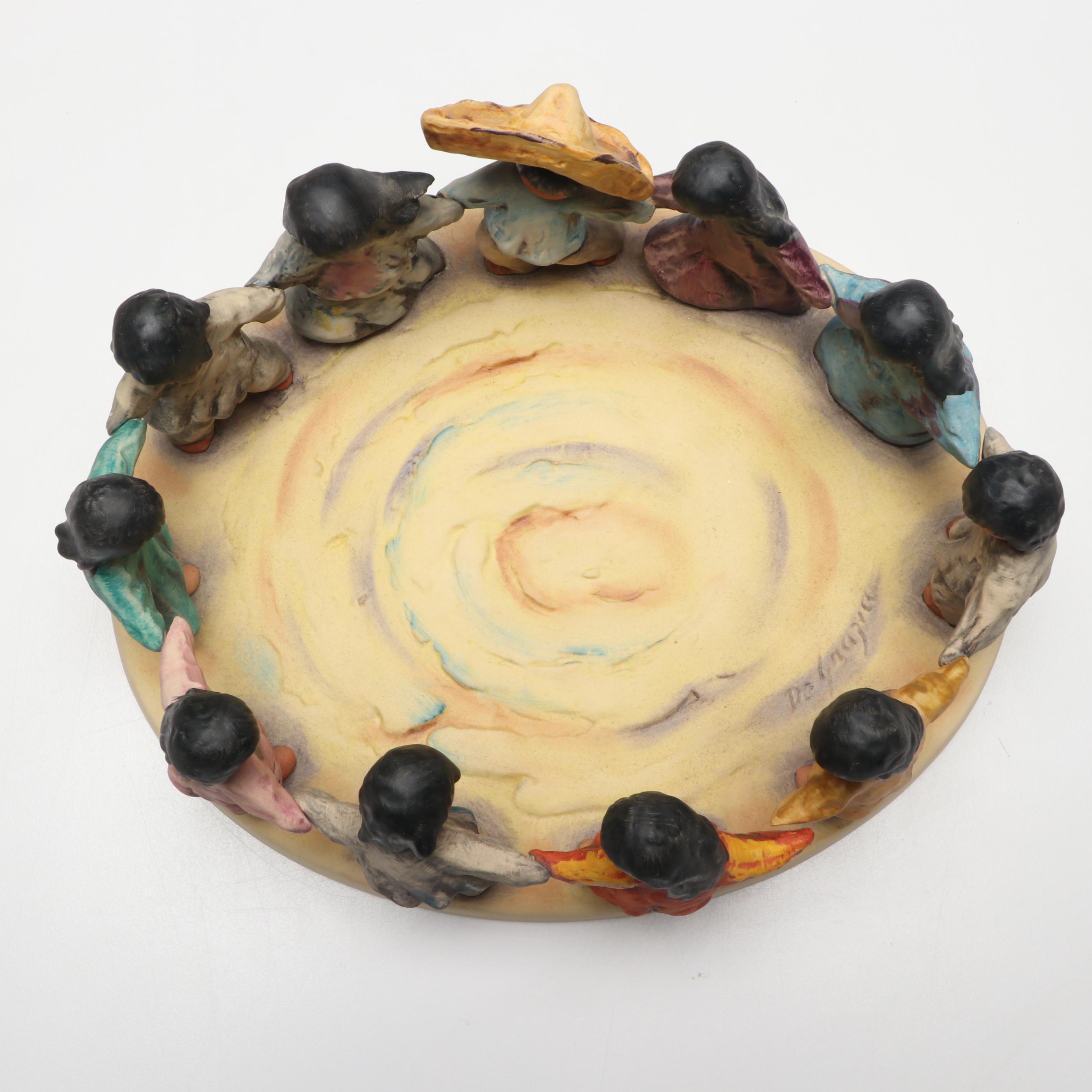 Goebel DeGrazia "Los Niños" Ceramic Figurine and Coaster