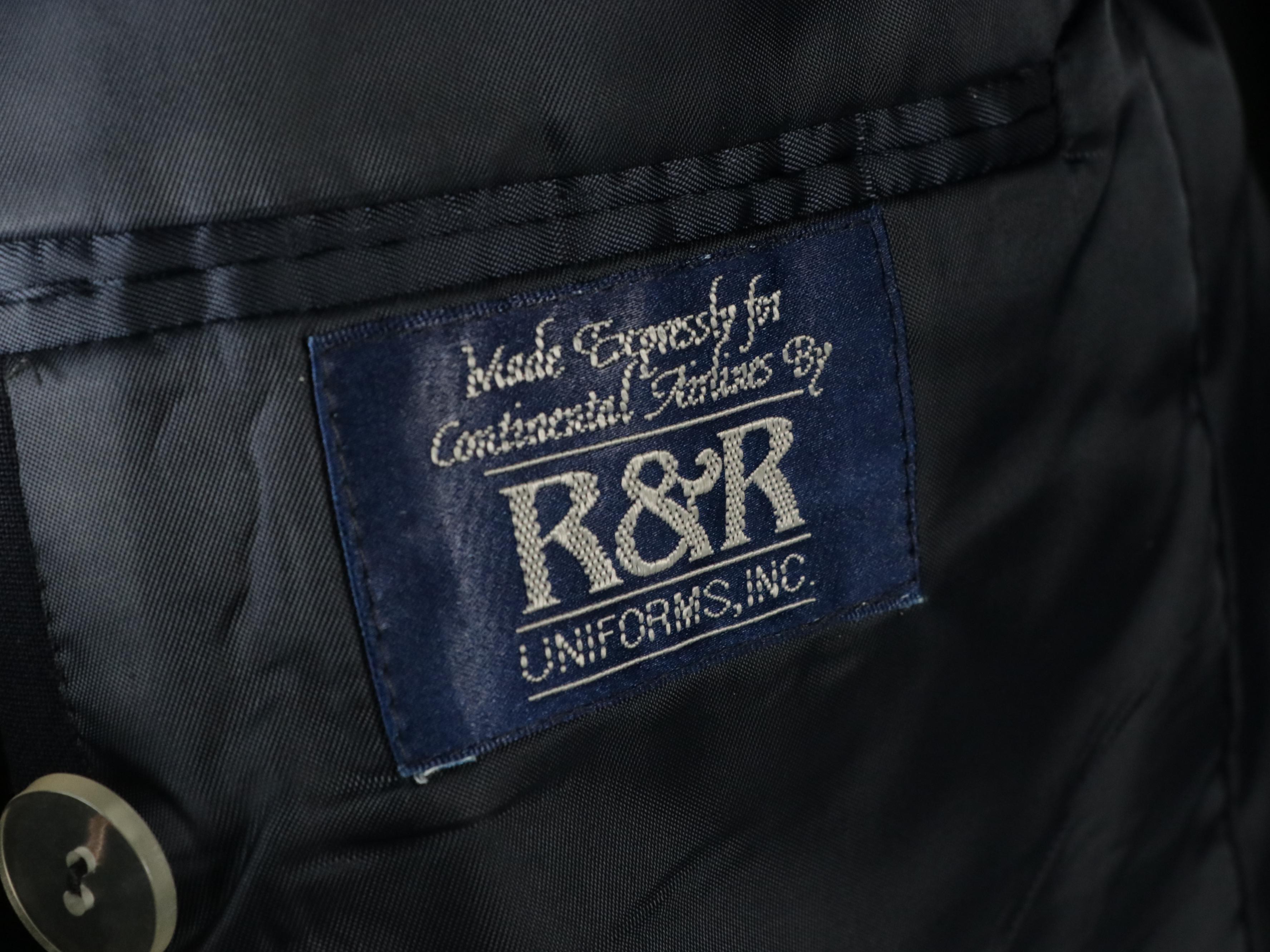 Navy Blue and Black Wool Blend Double-Breasted Blazers from VF Solutions & More