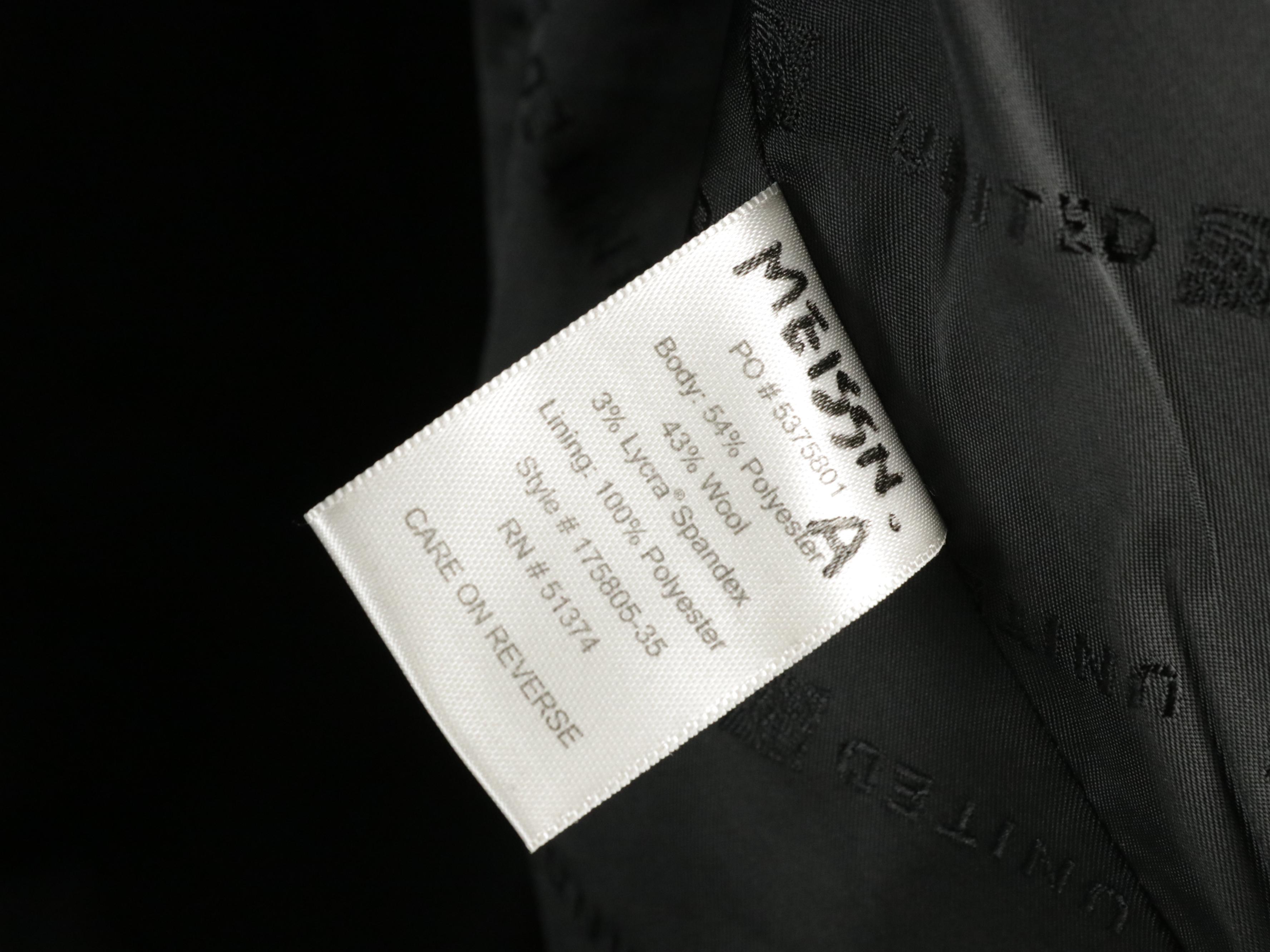 Navy Blue and Black Wool Blend Double-Breasted Blazers from VF Solutions & More