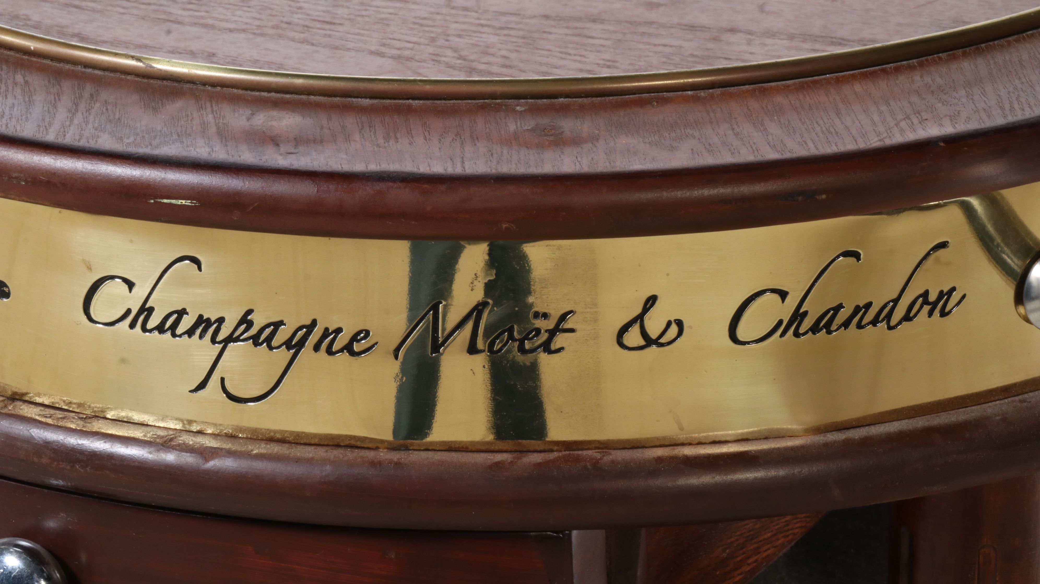 Moet & Chandon Brass Accented Champagne Cart