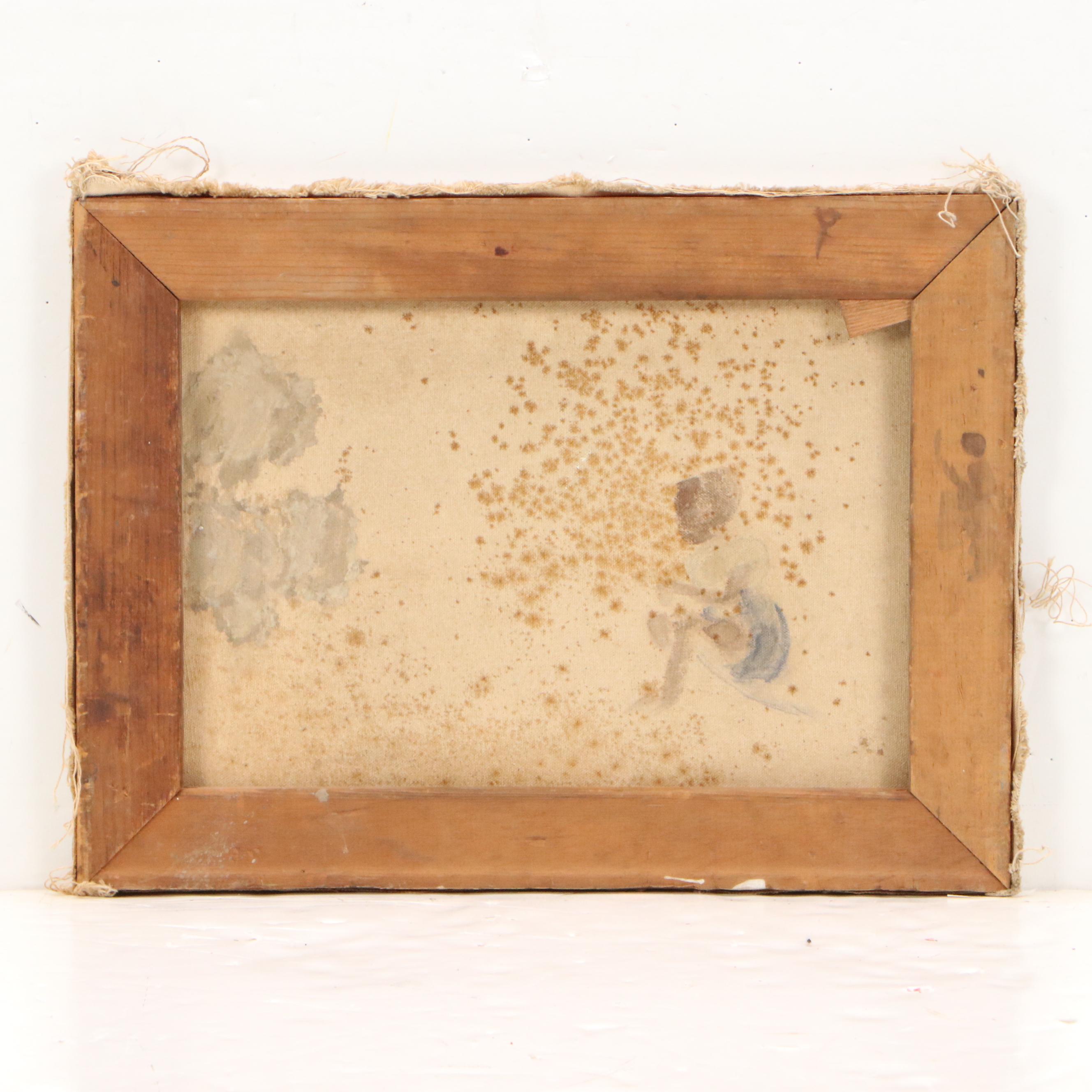 Impressionistic Style Landscape Oil Painting with Gnarled Tree