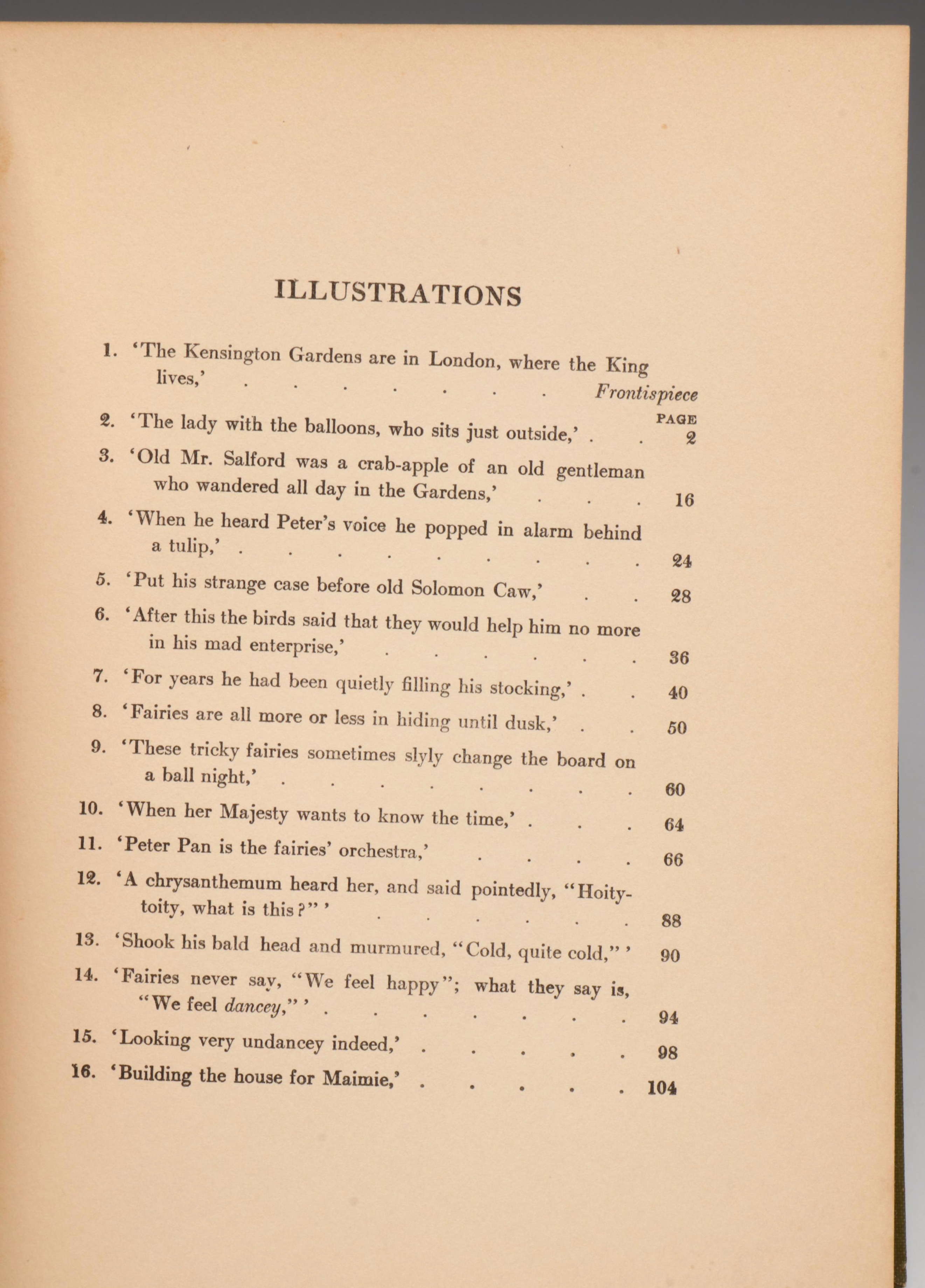 Arthur Rackham Illustrated "Peter Pan in Kensington Gardens" by J. M. Barrie