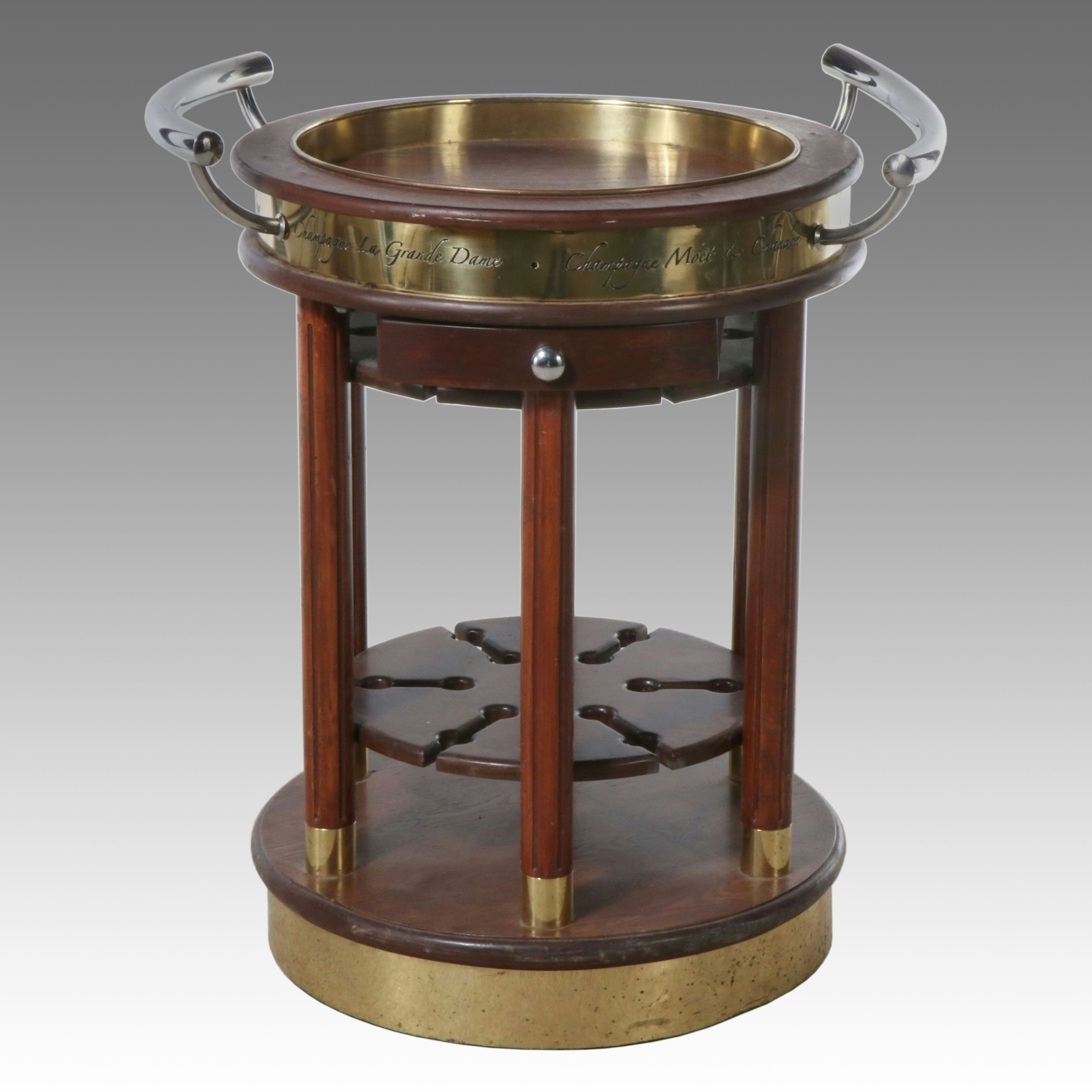 Moet & Chandon Brass Accented Champagne Cart