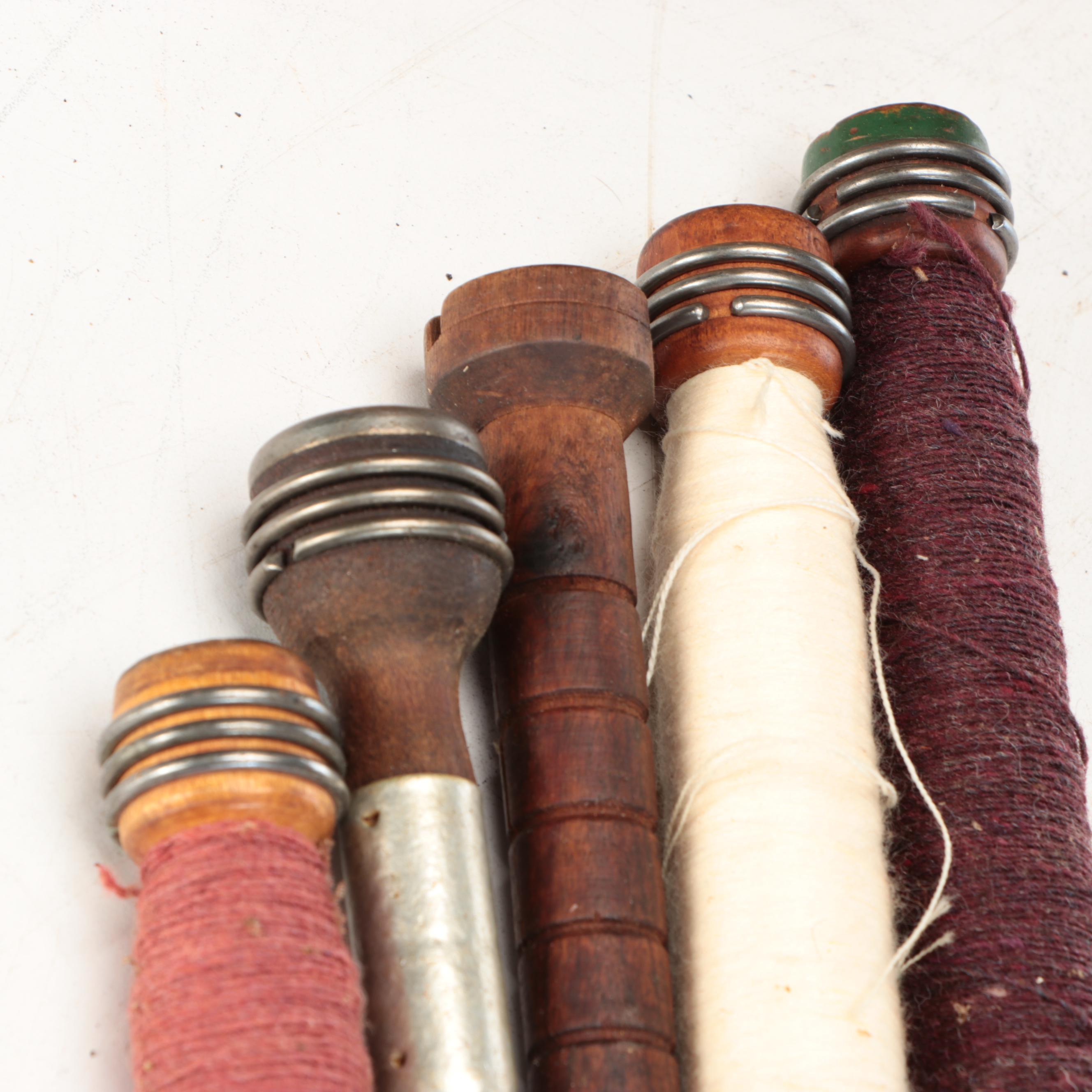 Industrial Fiber Spools, Owl Pillow, Pine Needle & More Woven Baskets