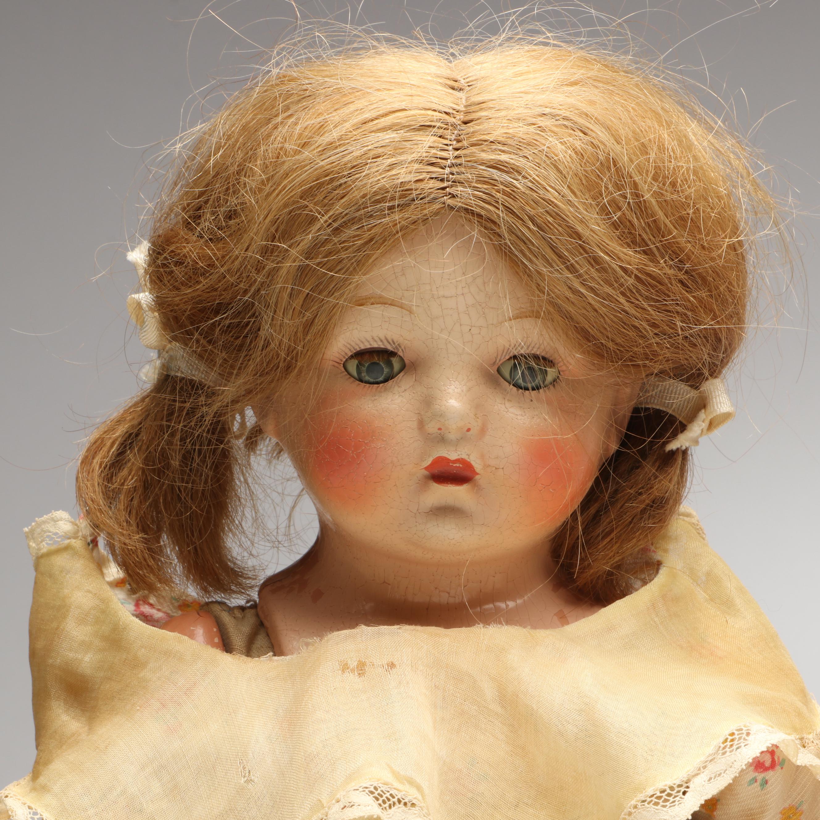 Horsman and Effanbee Composite Sleepy Eye Dolls, Early to Mid-20th Century