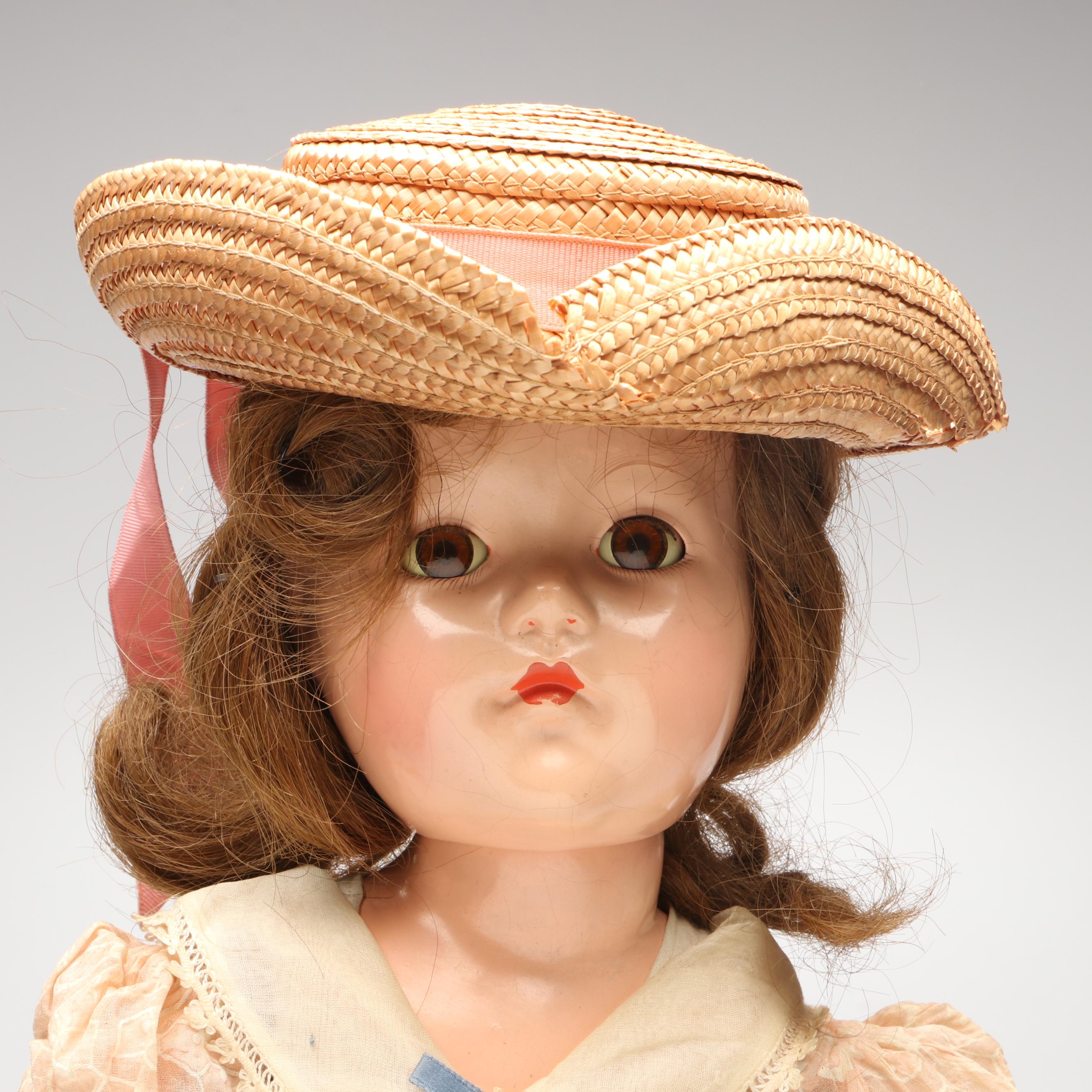 Horsman and Effanbee Composite Sleepy Eye Dolls, Early to Mid-20th Century