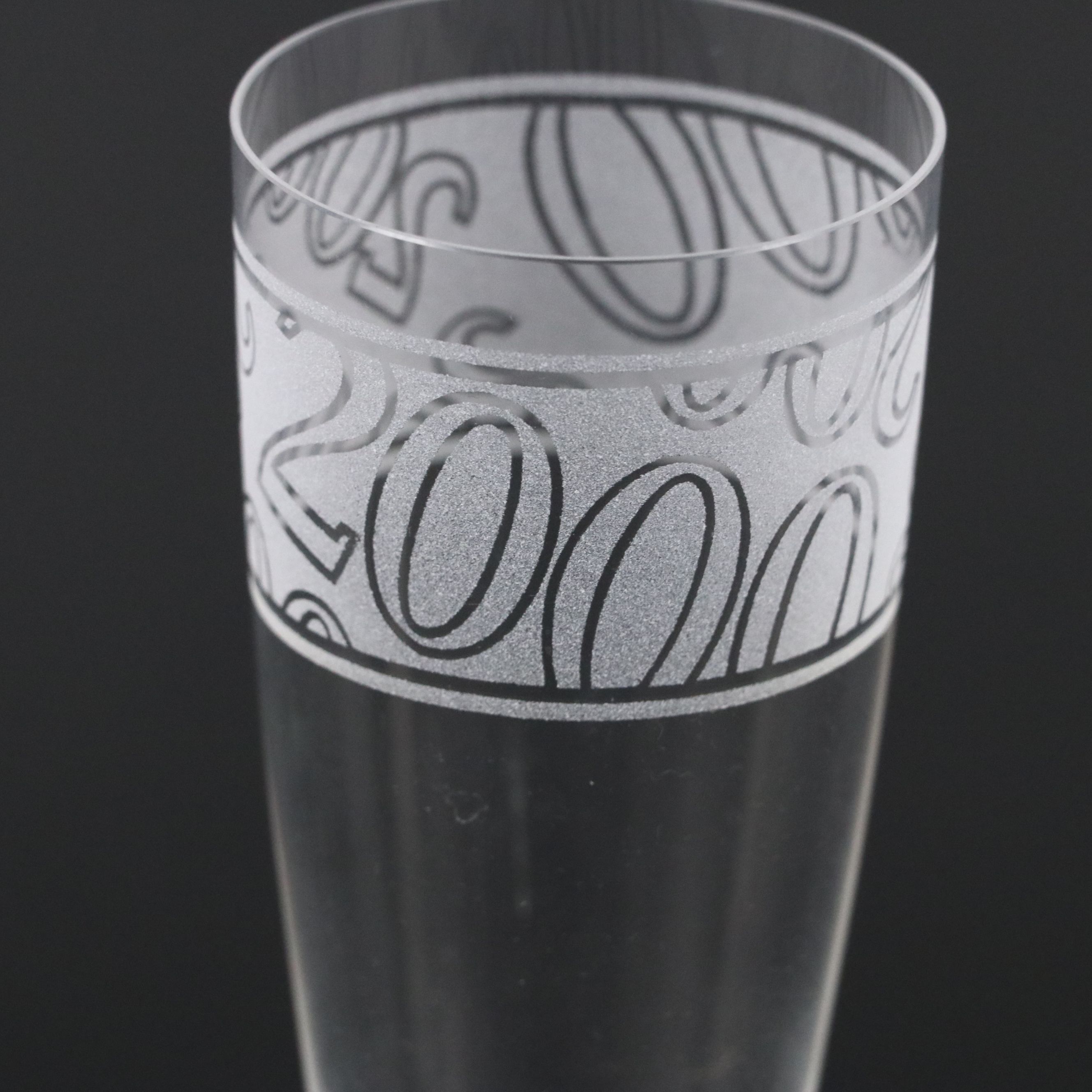 Tiffany & Co. Millennium Etched Crystal Champagne Flutes