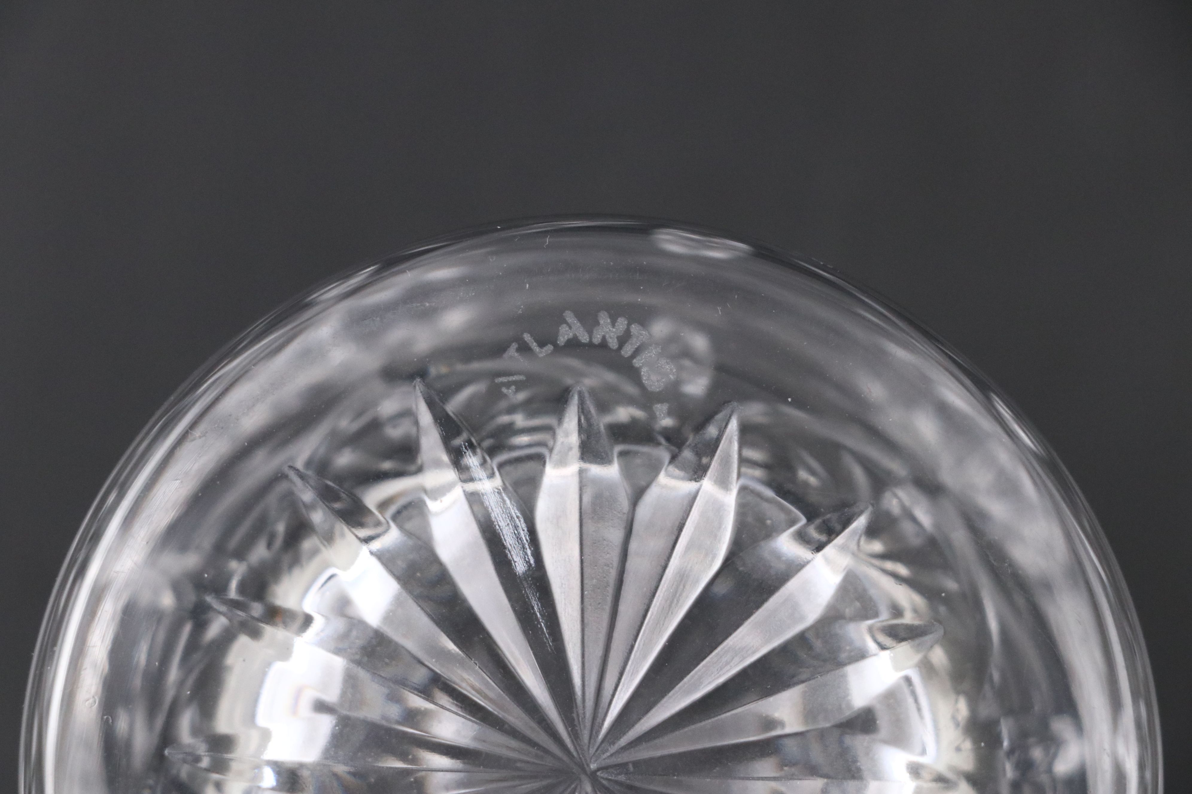 Atlantis "Delray" Decanter and "Bel Air" Double Old Fashioneds with Crystal Jar