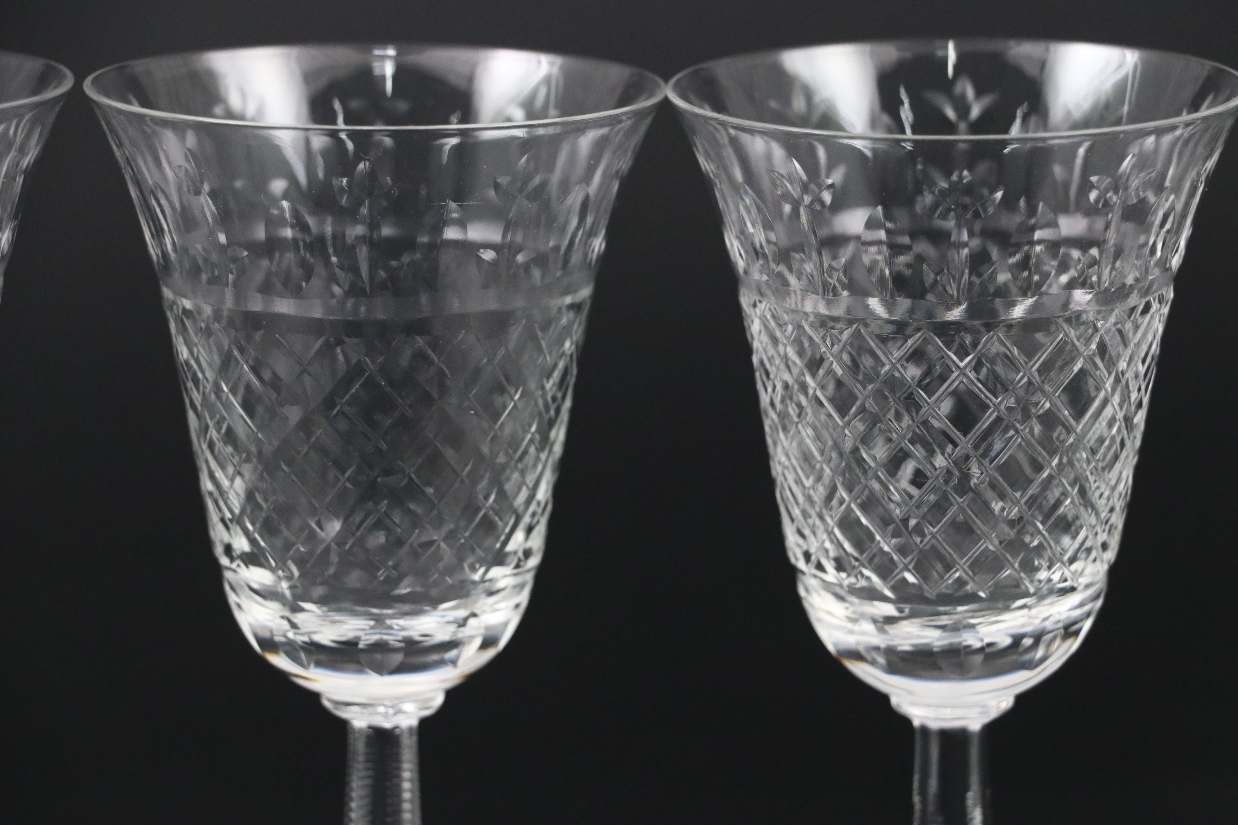 Heisey "Belfast" Crystal Champagne Coupes, Wine Glasses and Goblets