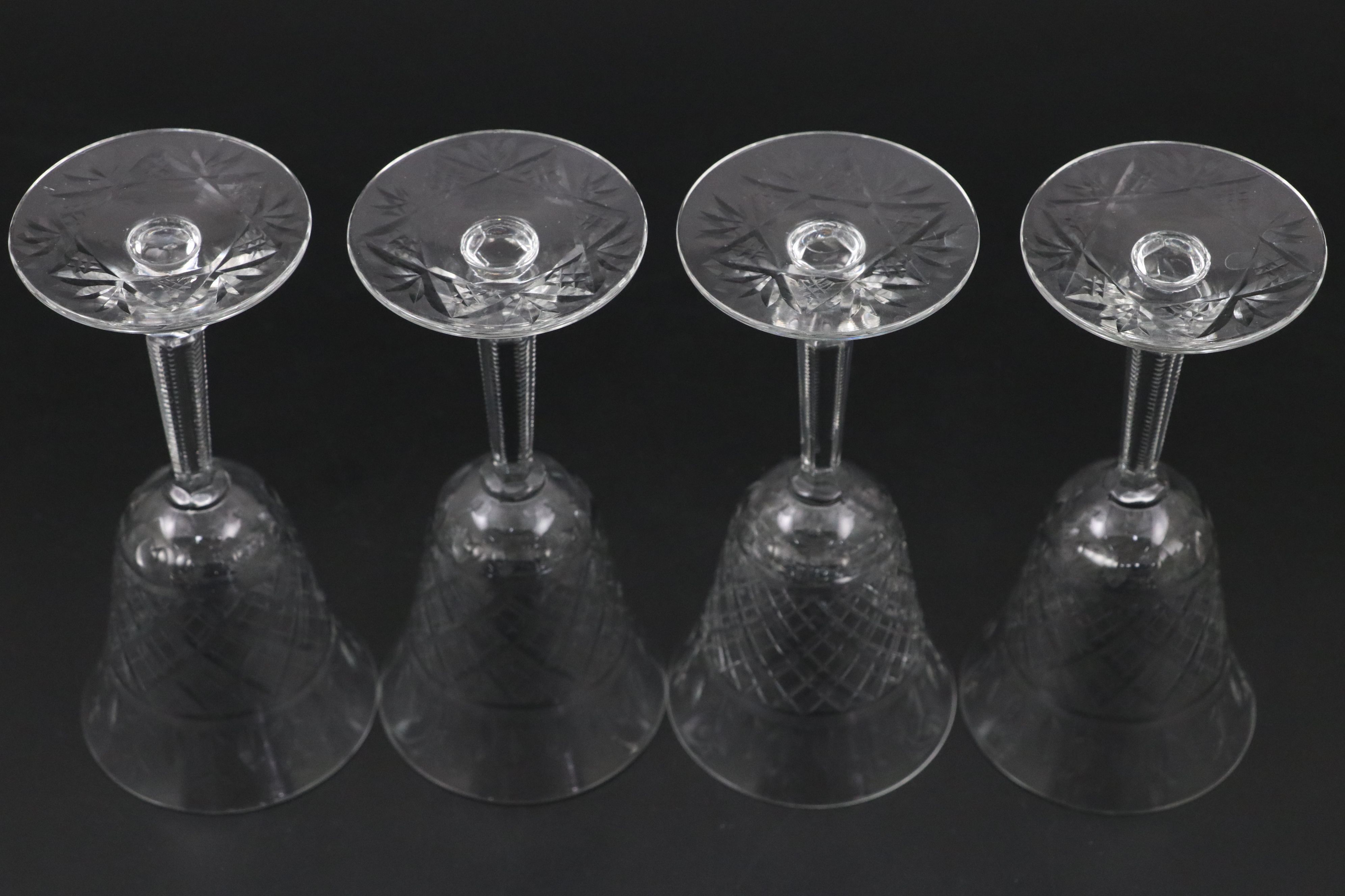 Heisey "Belfast" Crystal Champagne Coupes, Wine Glasses and Goblets