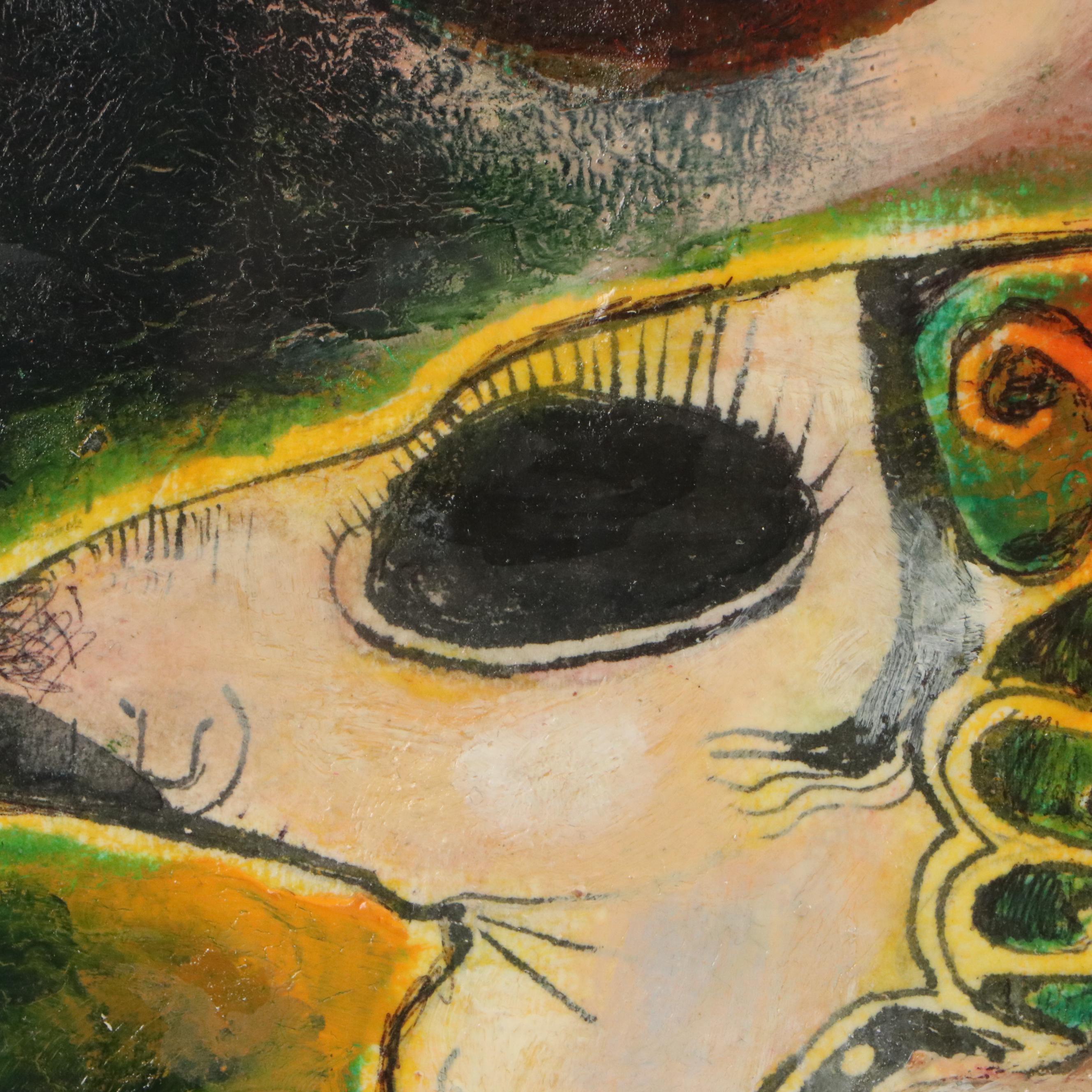 Nikolay "Kuk" Manuylov Surrealist Figural Mixed Media Drawing, 2016