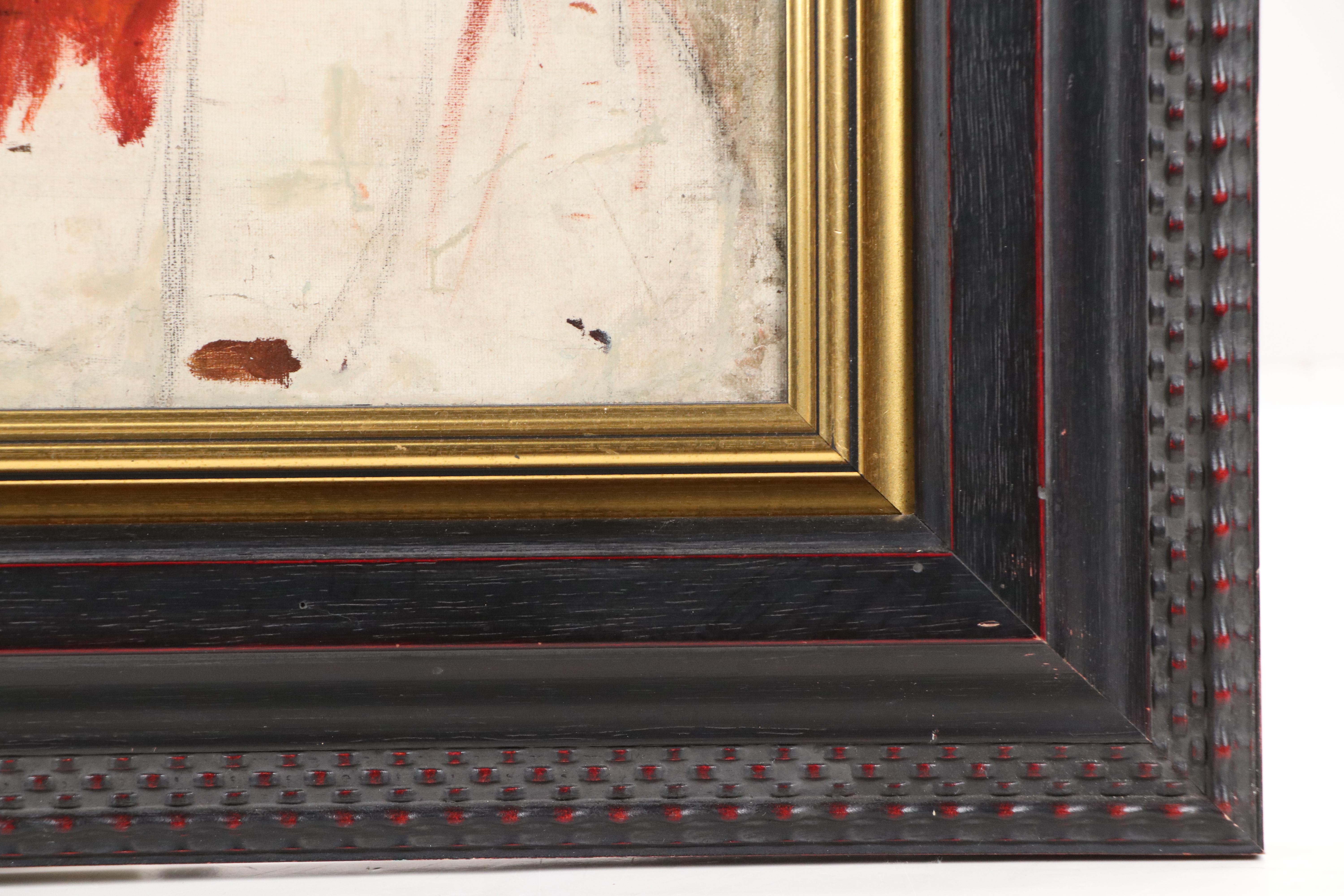 European School Oil Portrait of Man in Turban, Early to Mid-20th Century