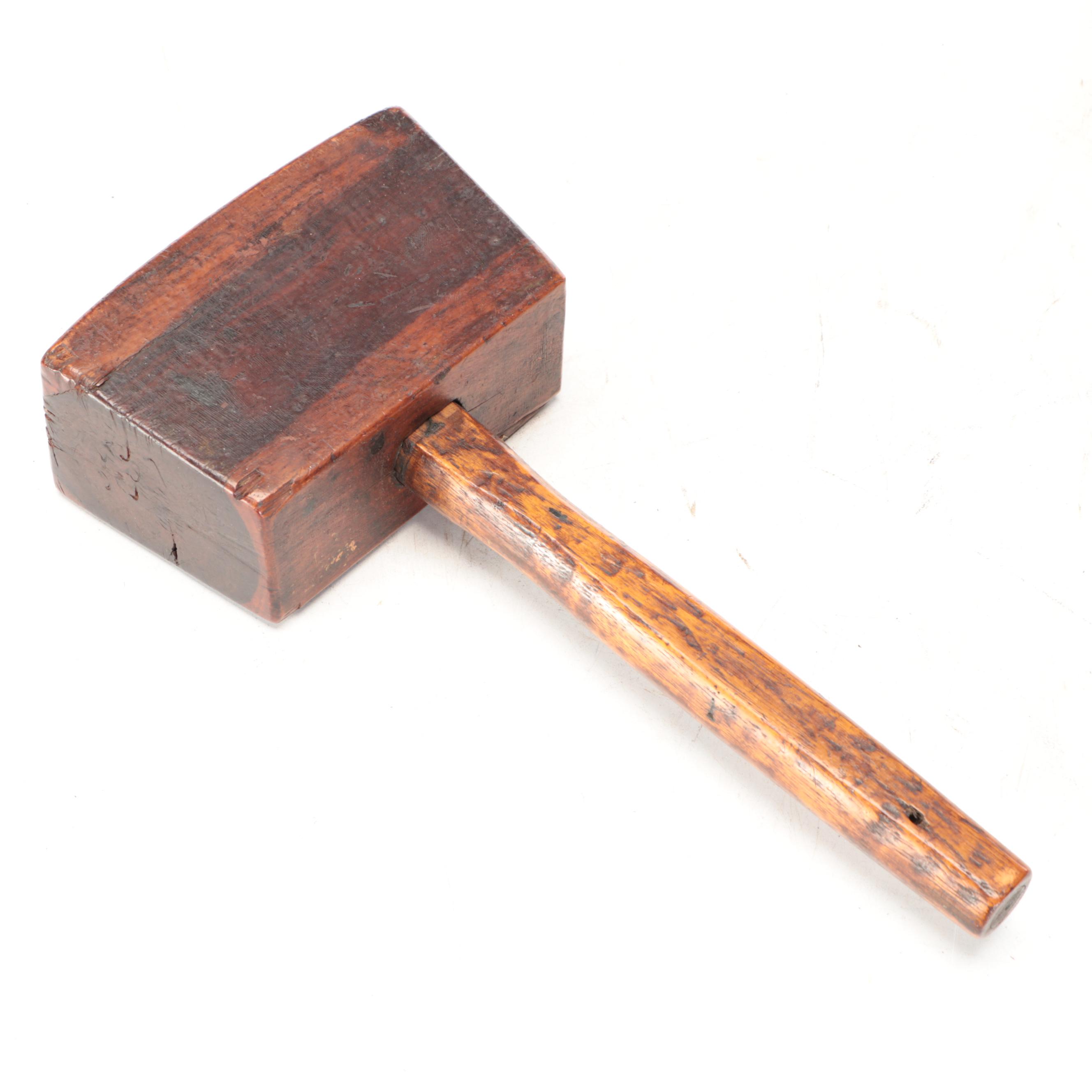 Wood Mallet, Pulley, and More Antique Hand Tools