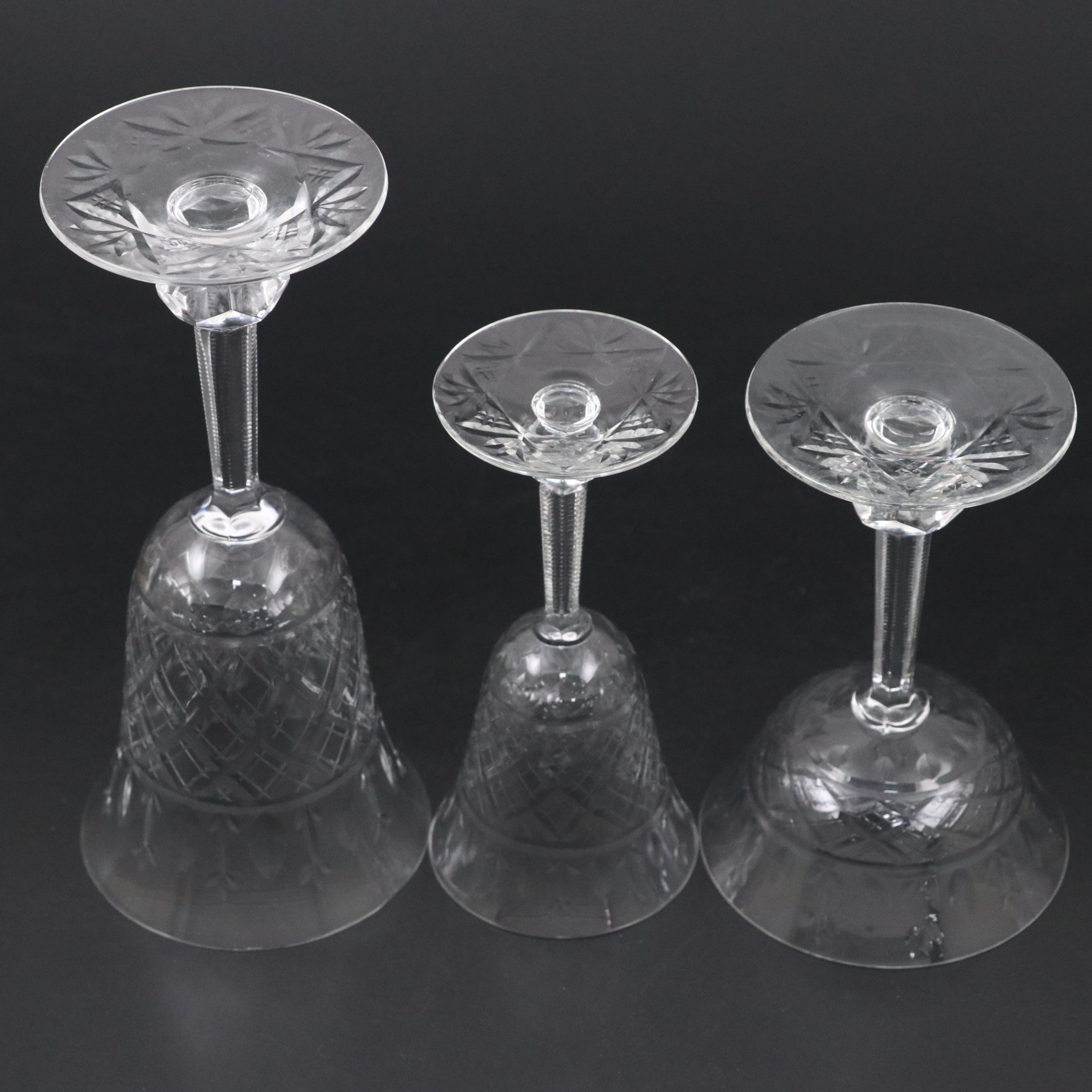 Heisey "Belfast" Crystal Champagne Coupes, Wine Glasses and Goblets