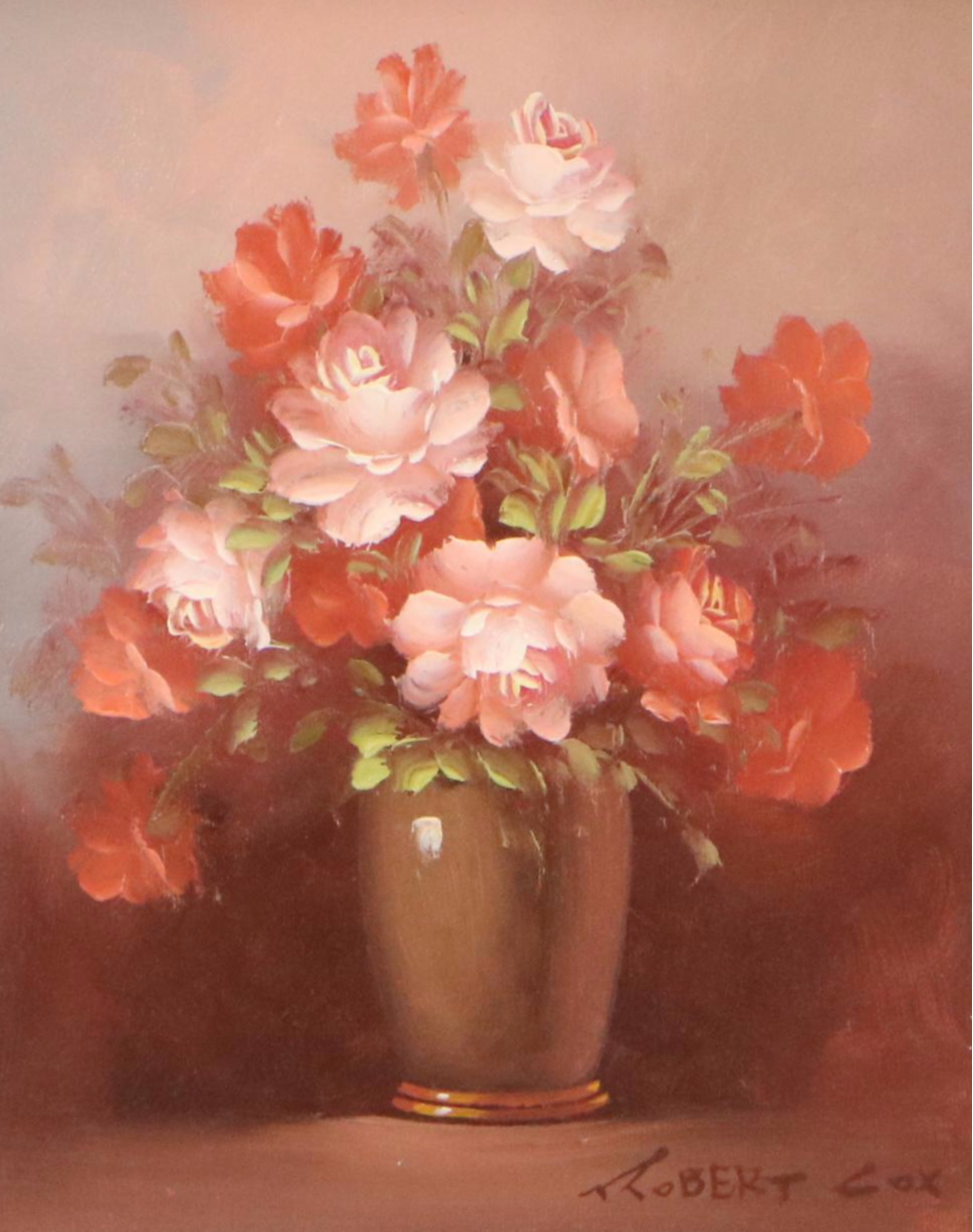 Robert Cox Floral Still Life Oil Painting