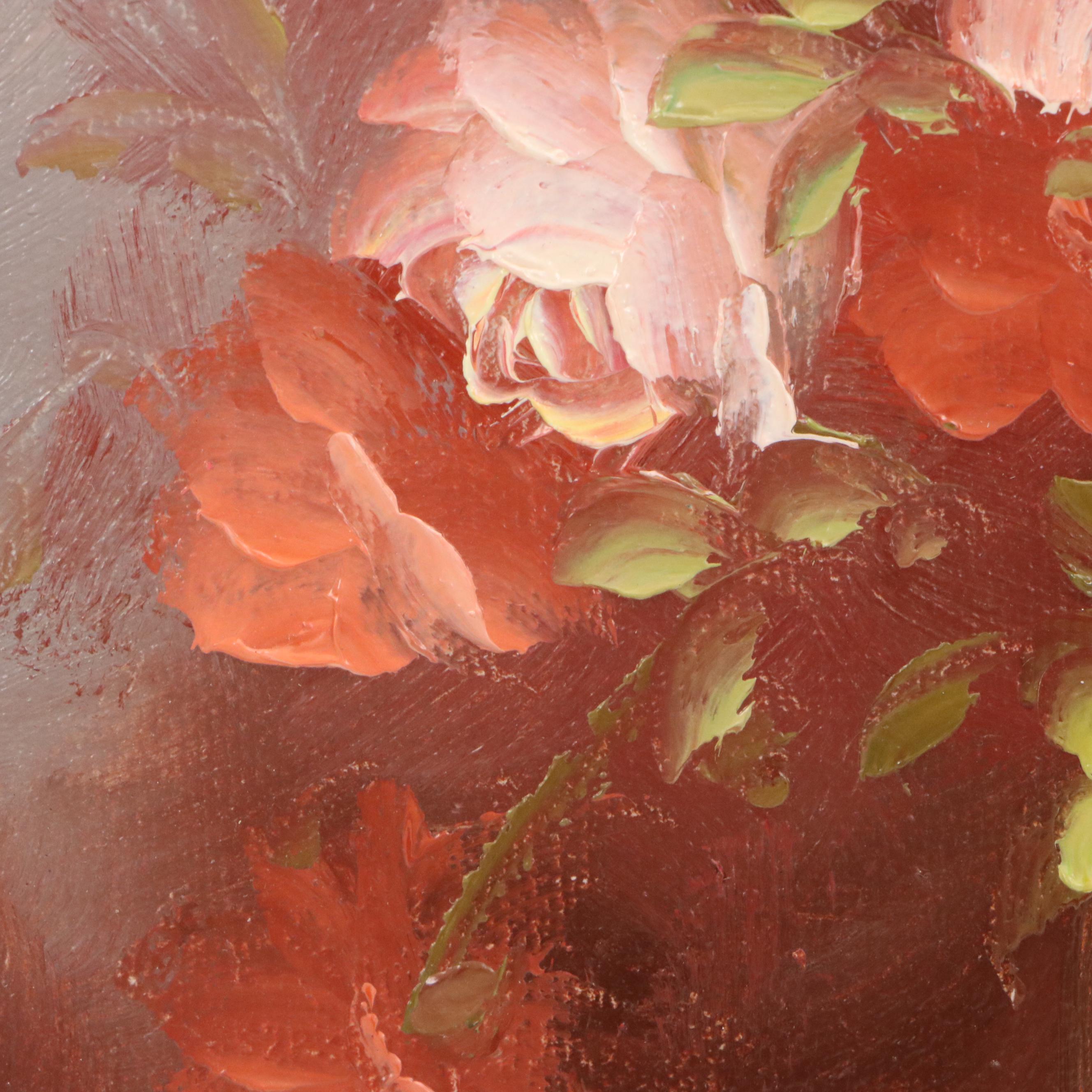 Robert Cox Floral Still Life Oil Painting