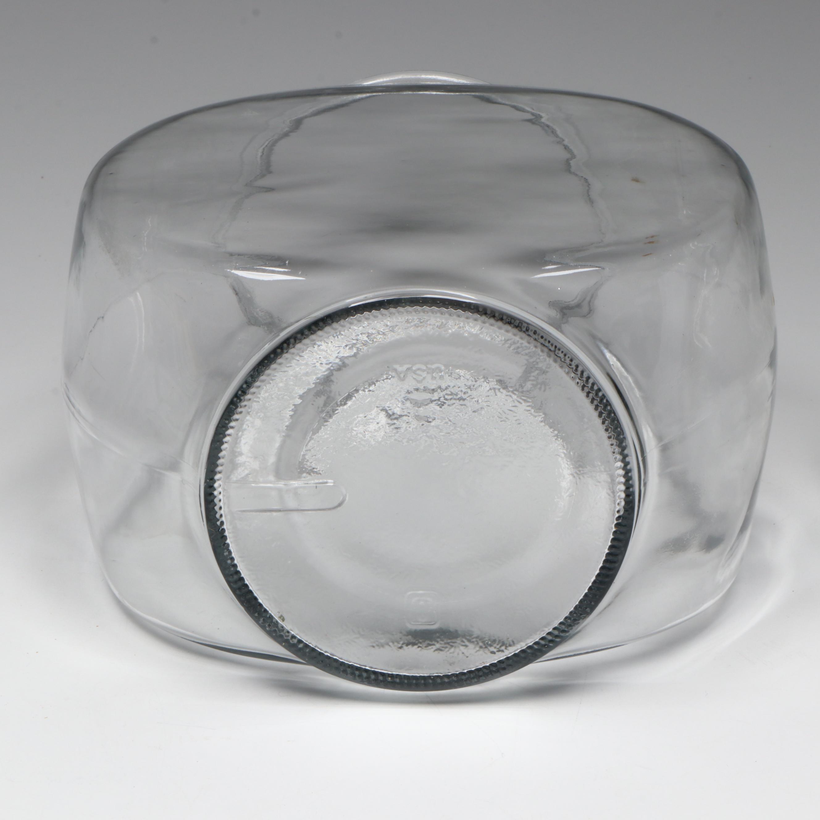 Studio Glass Fish Ornaments with Floats in Anchor Hocking Glass Fishbowl