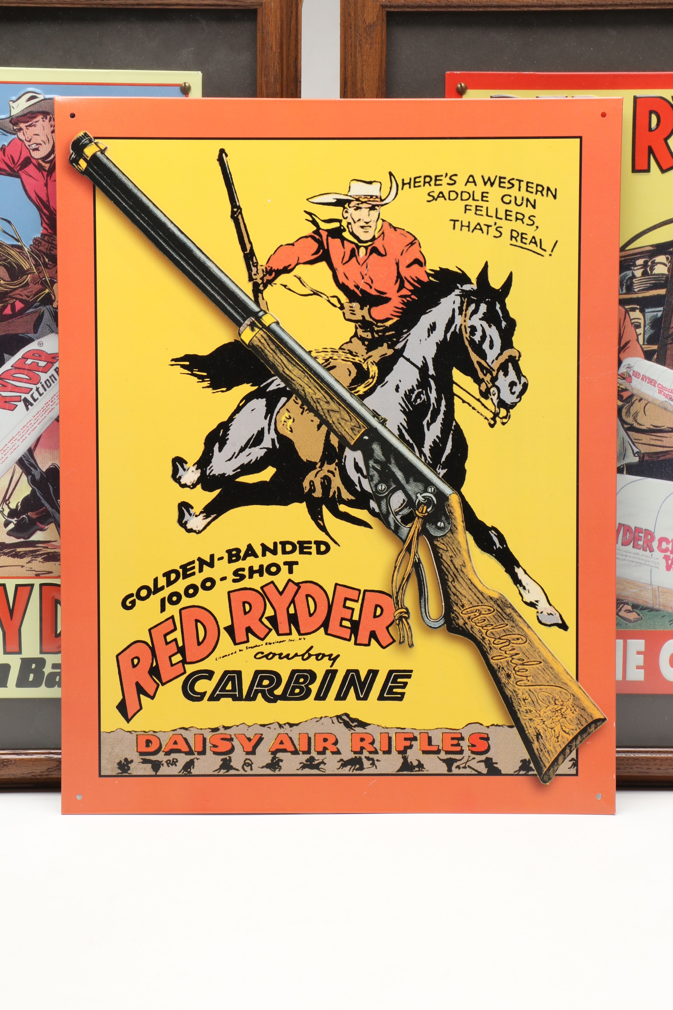 Red Ryder Framed Metal Food Advertisement Signs with Other Hanging Sign