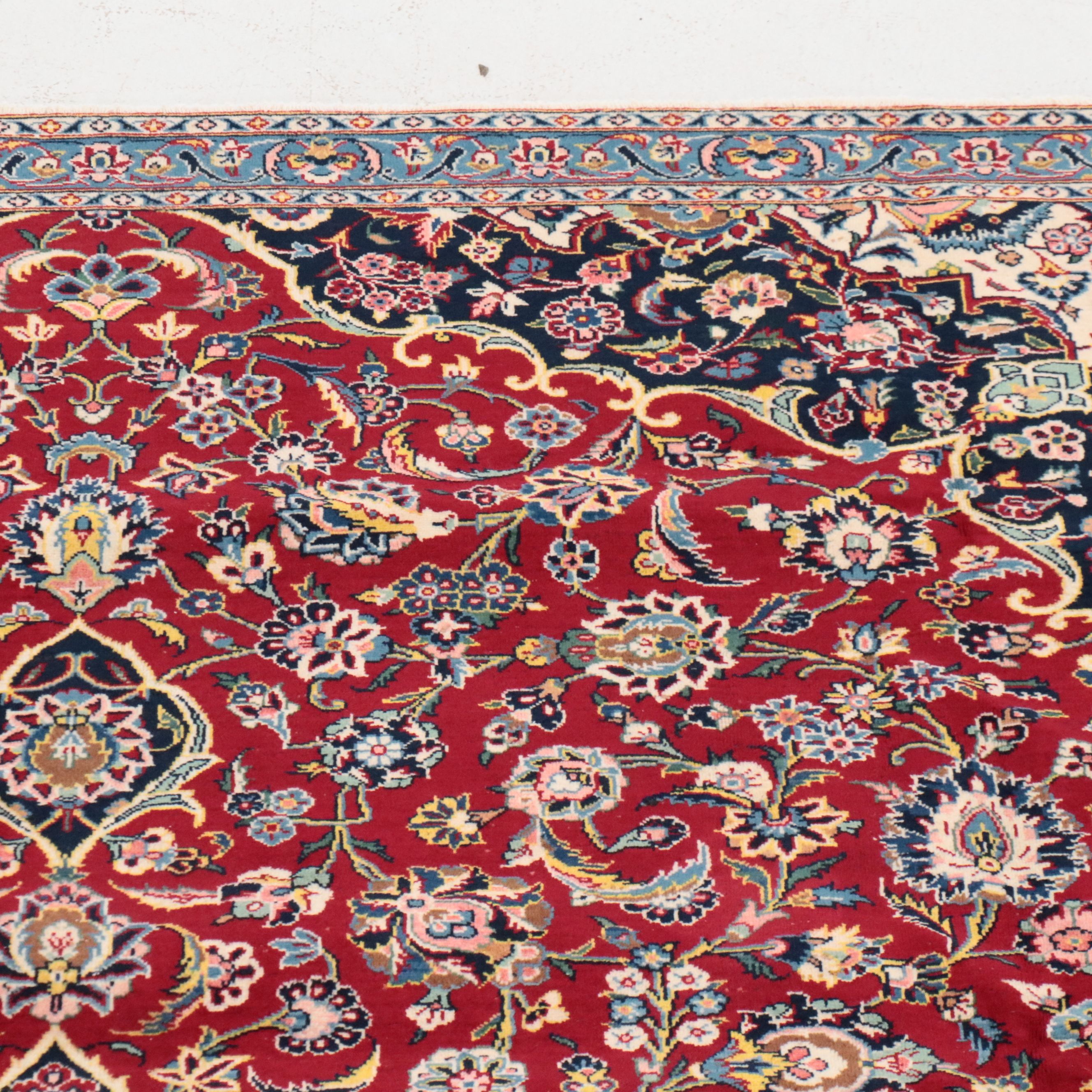 7'9 x 11'1 Hand-Knotted Persian Mashhad Area Rug