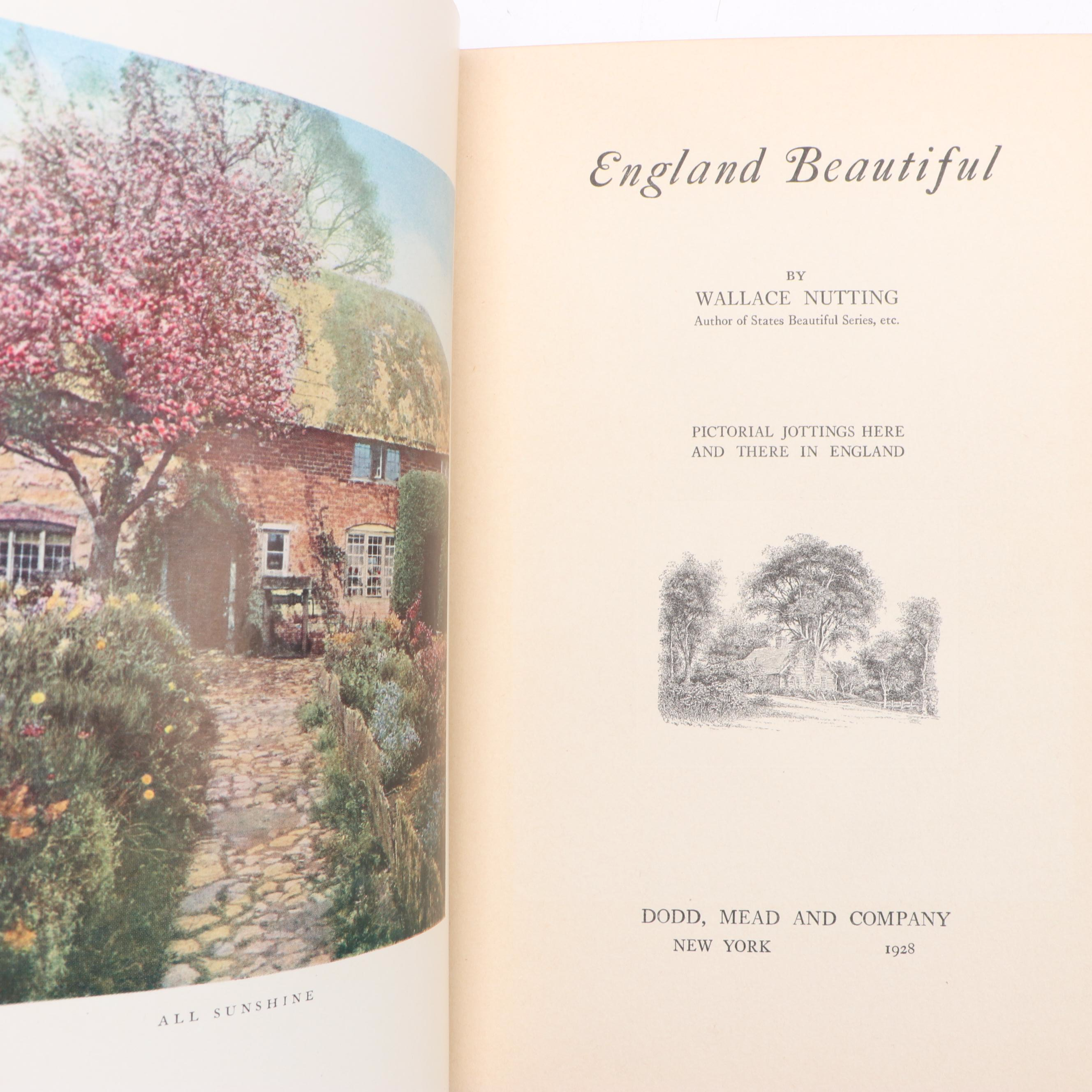 First Edition "England Beautiful" and More by Wallace Nutting, Early 20th C.
