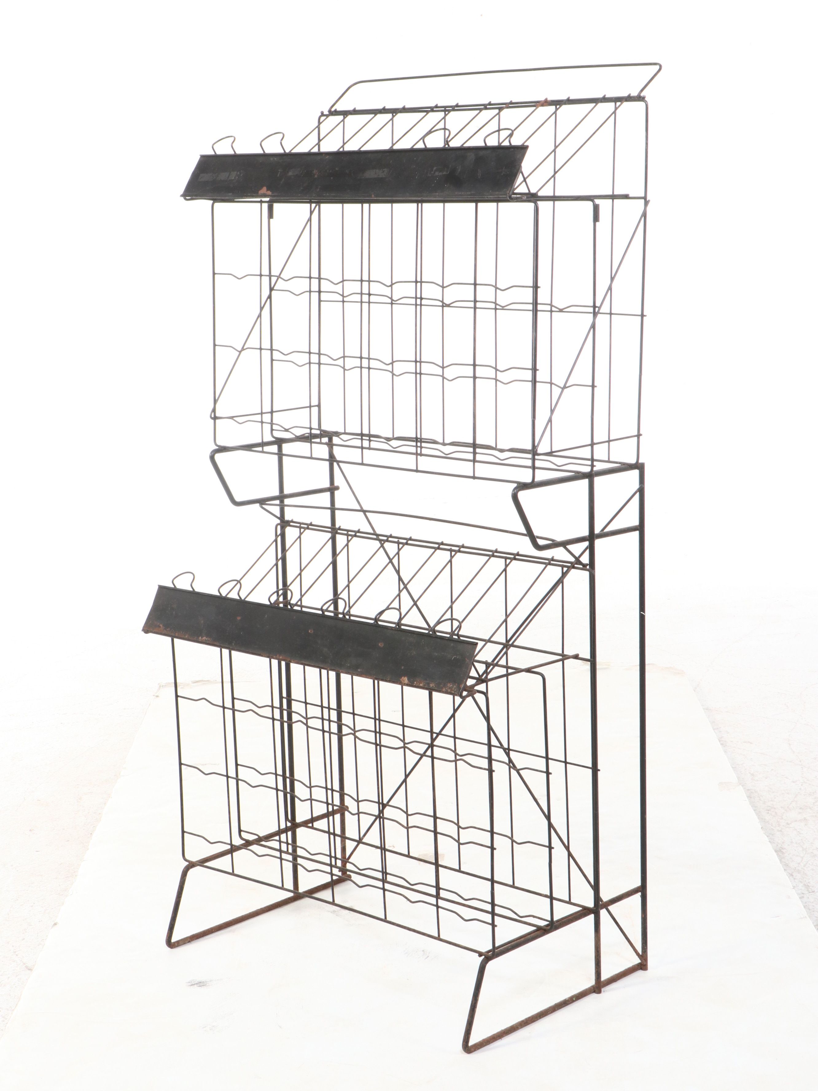Metal Wire Two-Tier Wine Display Rack