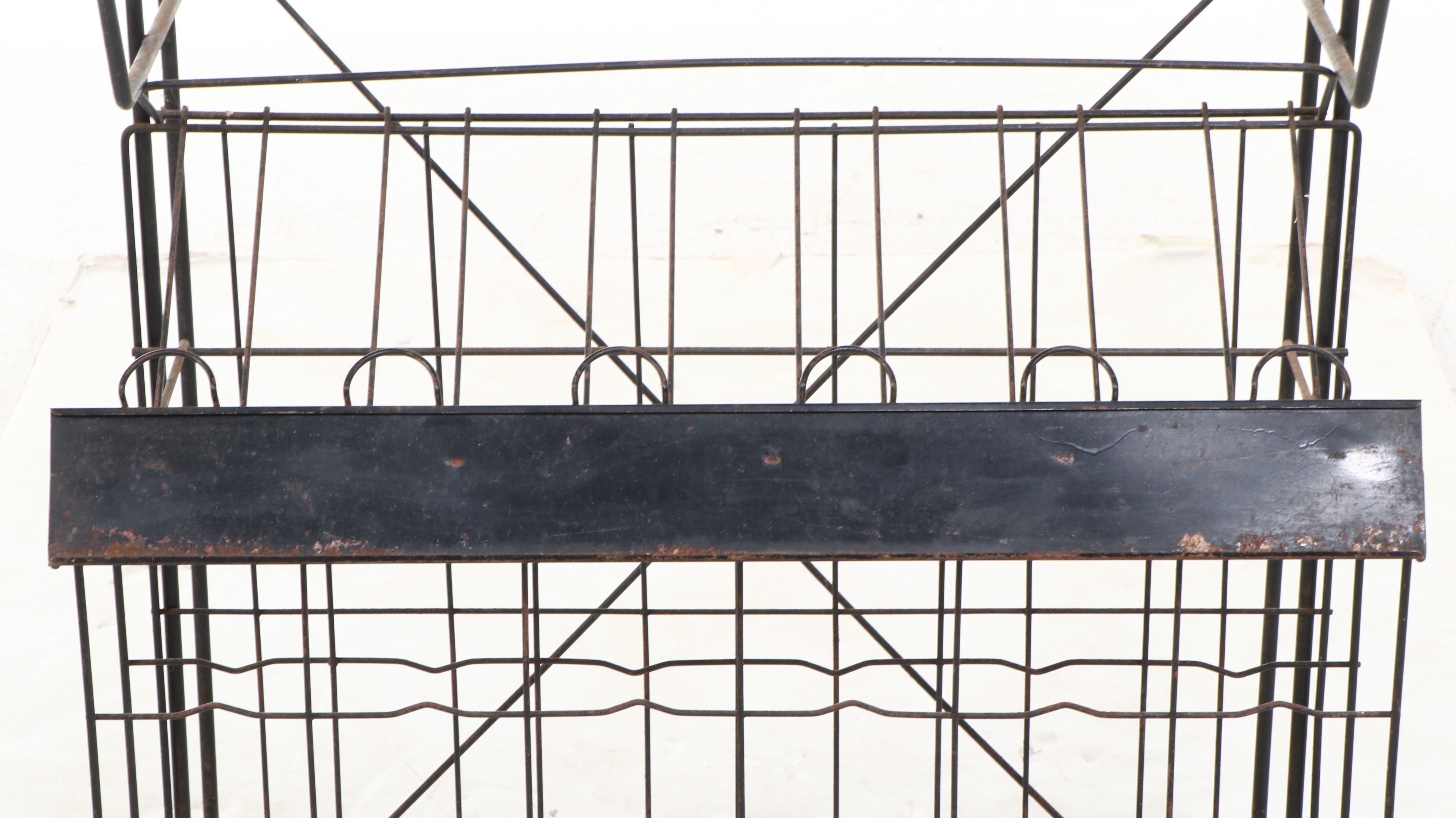 Metal Wire Two-Tier Wine Display Rack