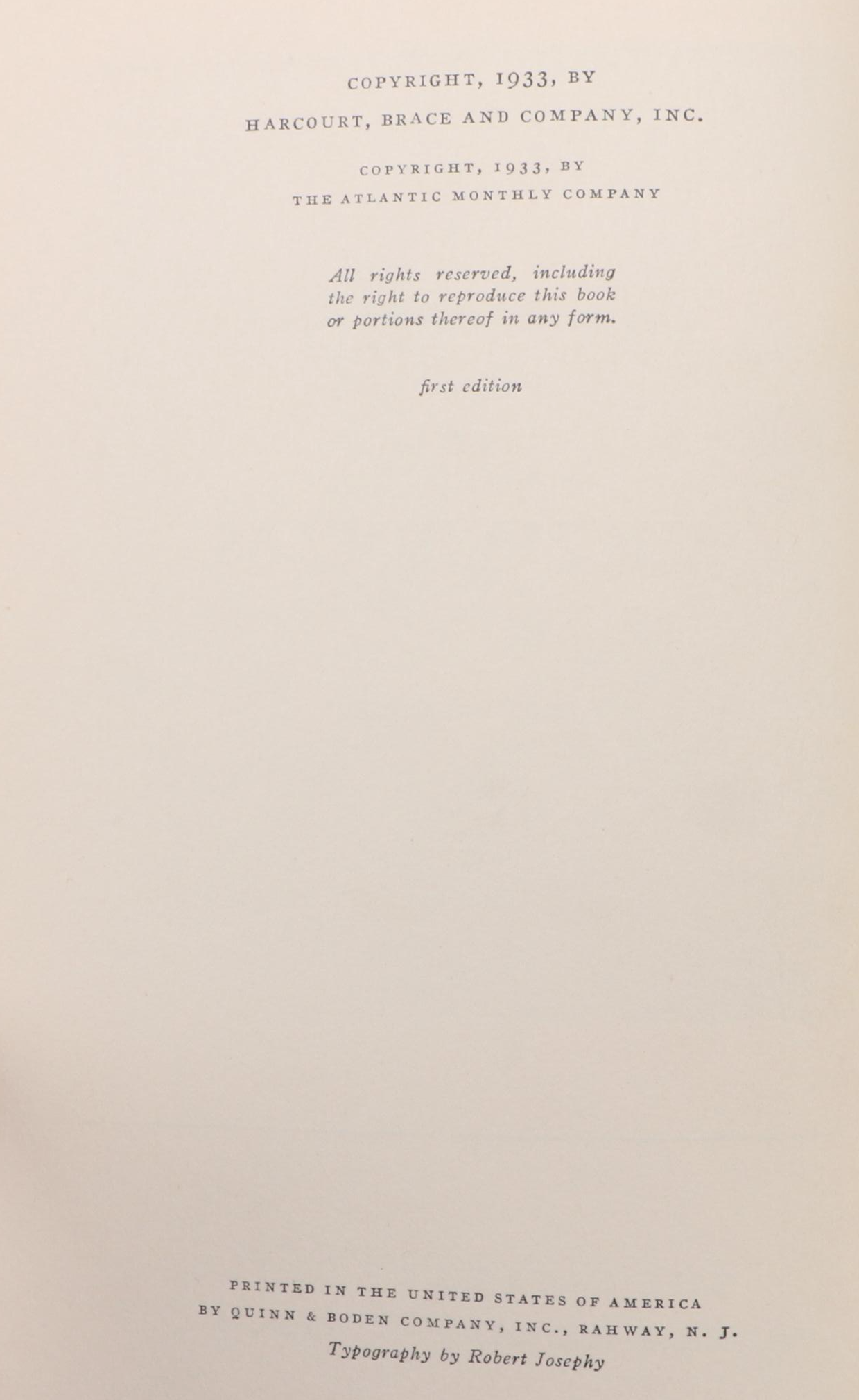 First Edition "Autobiography of Alice B. Toklas" and "Alice B. Toklas Cook Book"