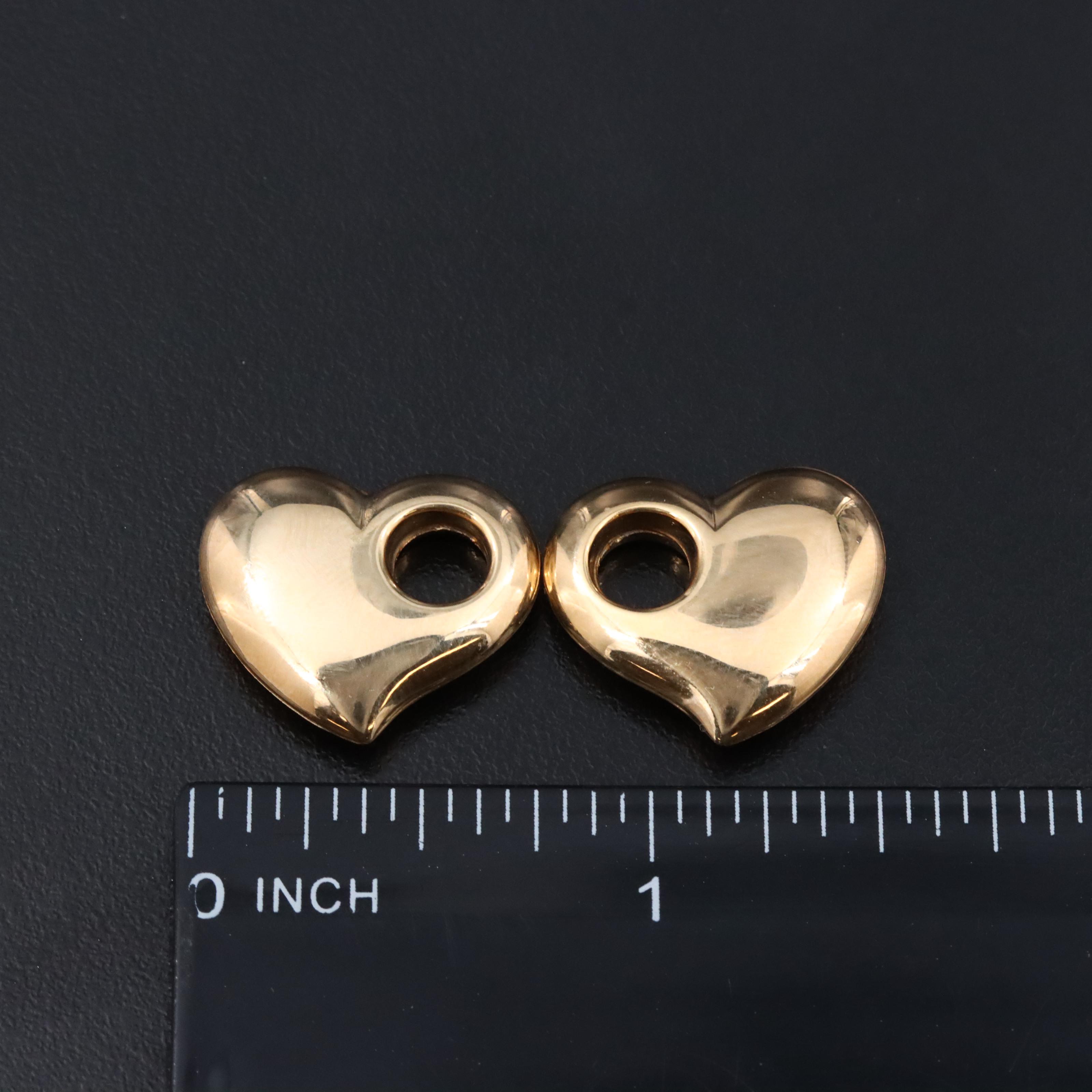 10K Heart Earring Enhancers