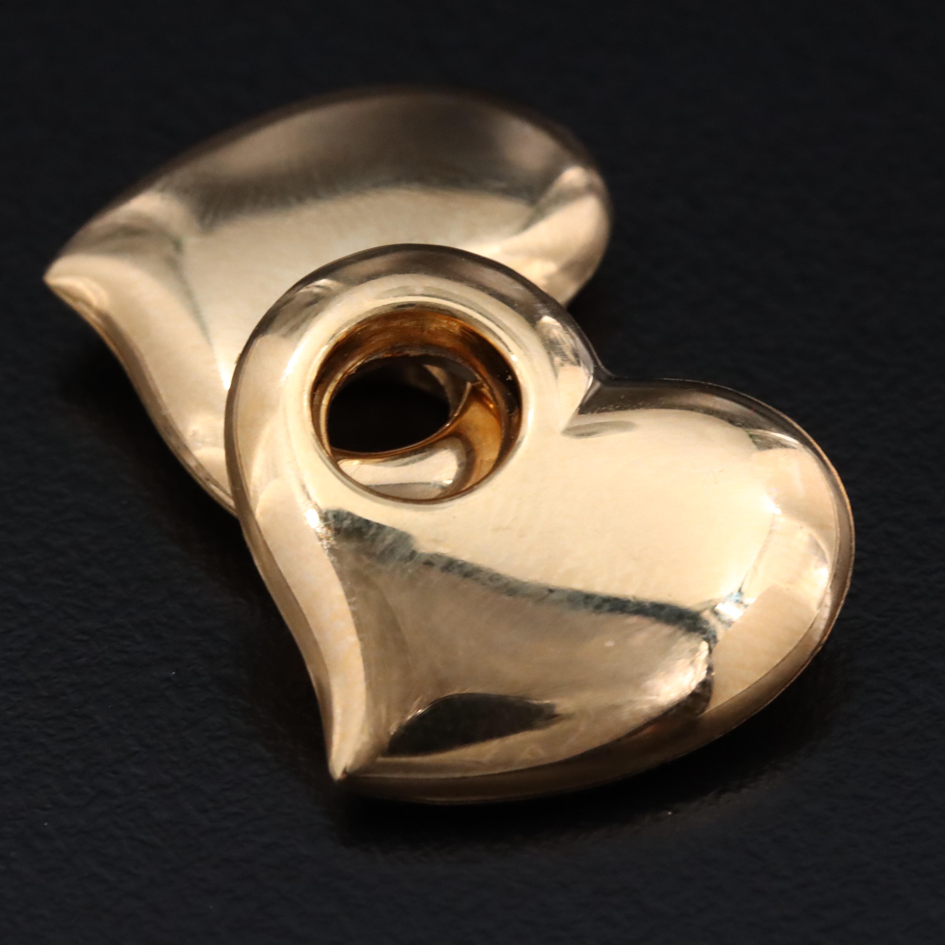 10K Heart Earring Enhancers