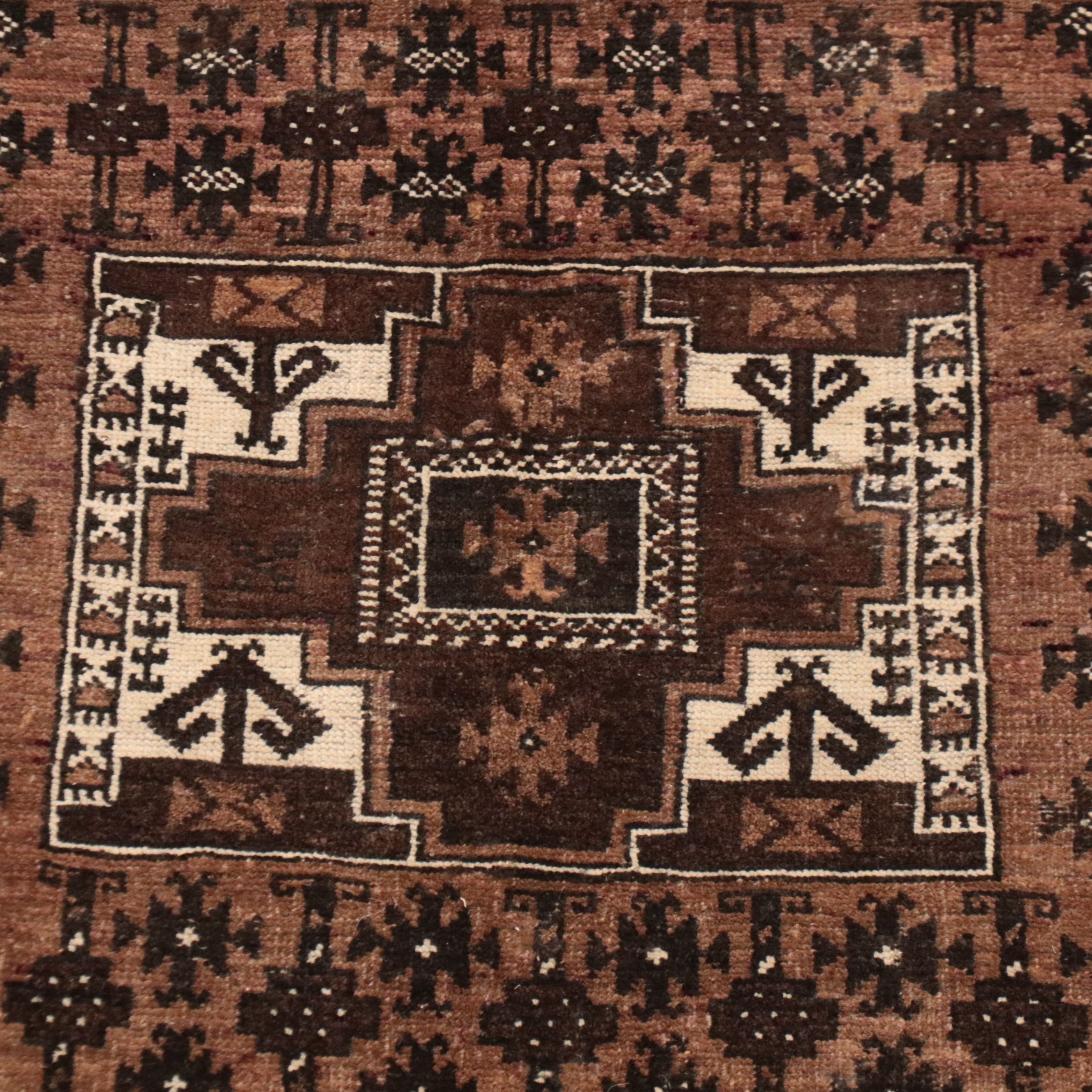 3'7 x 5'2 Hand-Knotted Afghan Tribal Area Rug