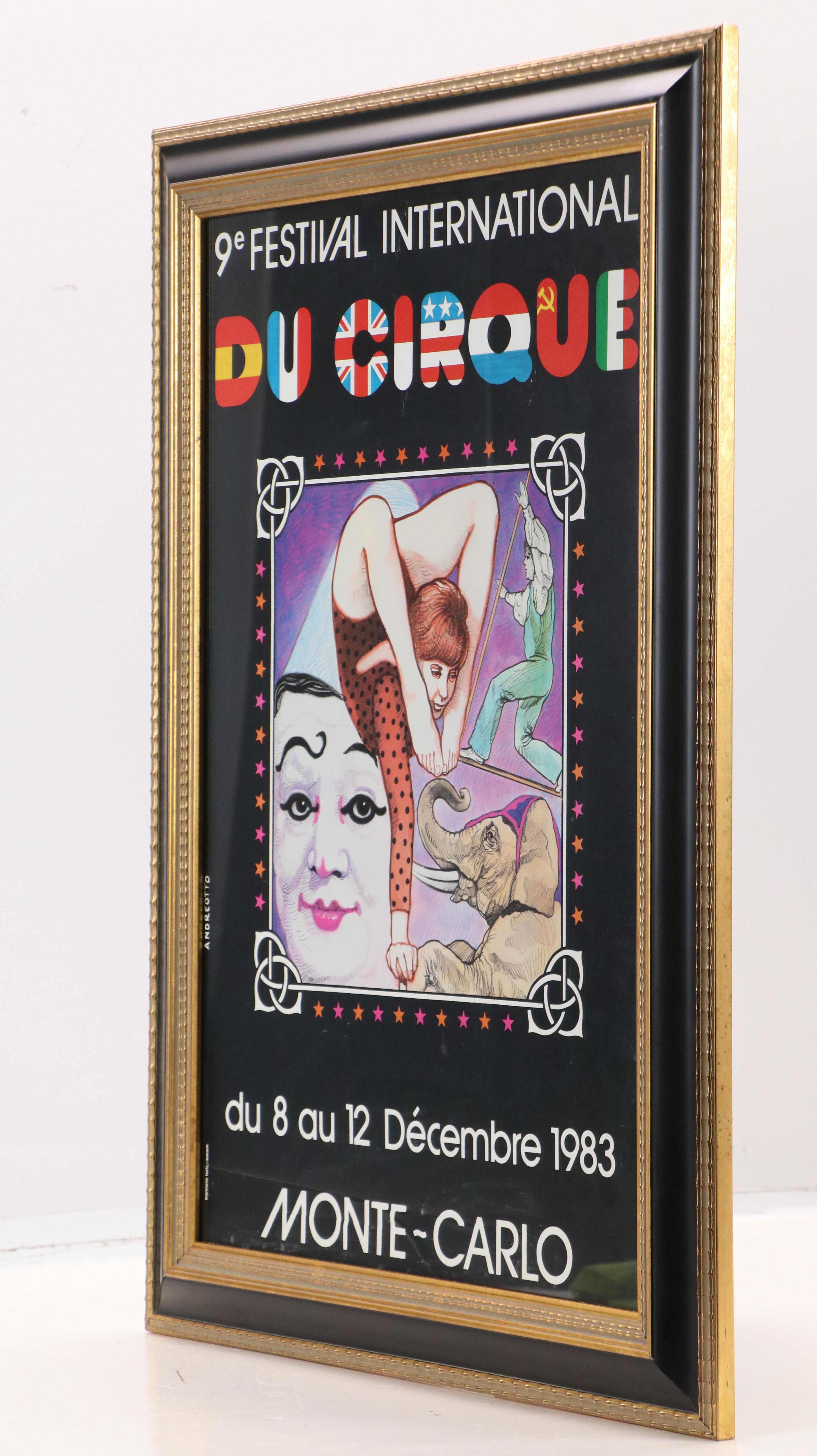 Offset Lithograph Poster "9e Festival International du Cirque," 1983