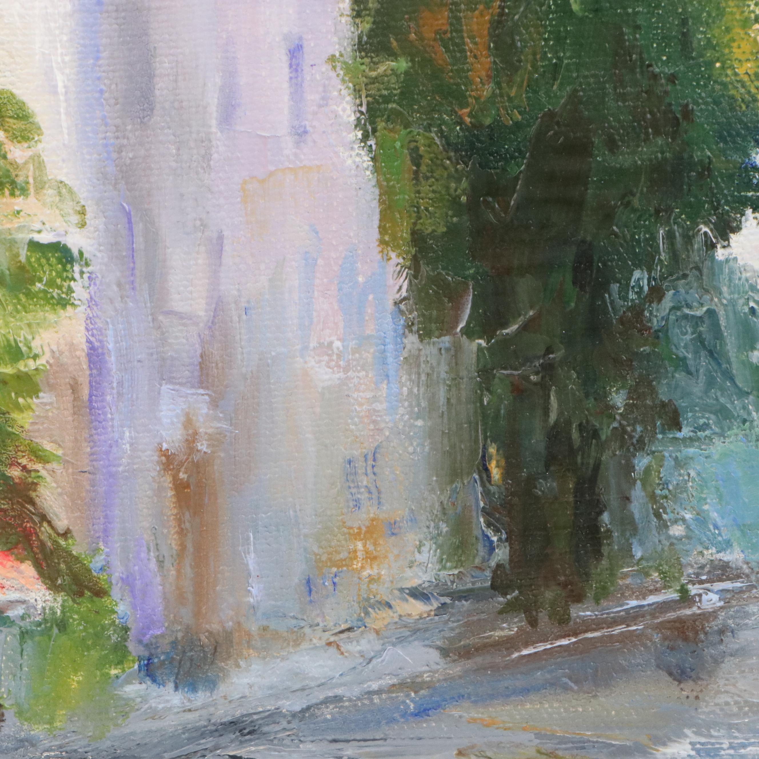 Nataliya Shlomenko Oil Painting "City Street," 21st Century