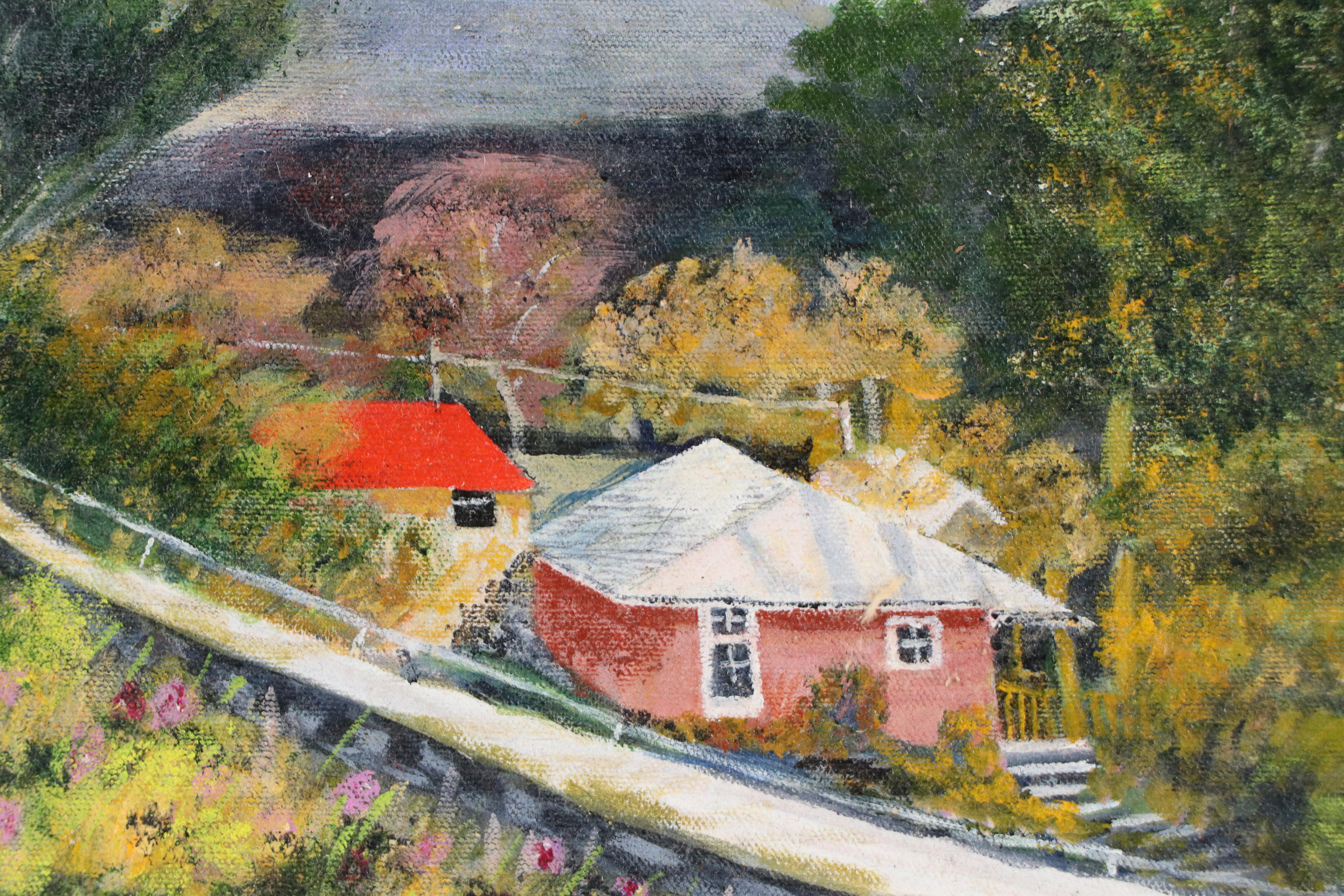 Summer Roadside Landscape Oil Painting, 2003