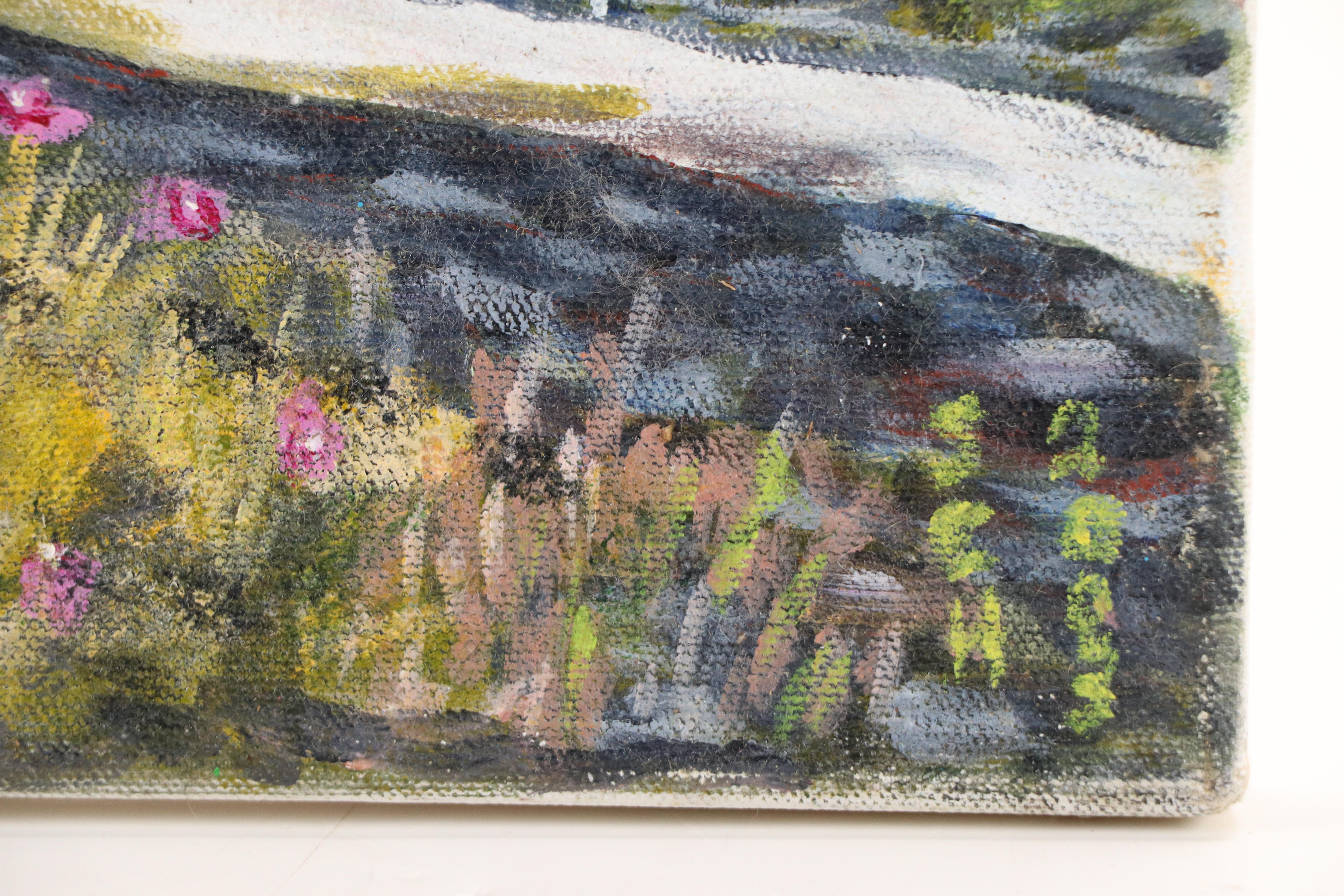 Summer Roadside Landscape Oil Painting, 2003