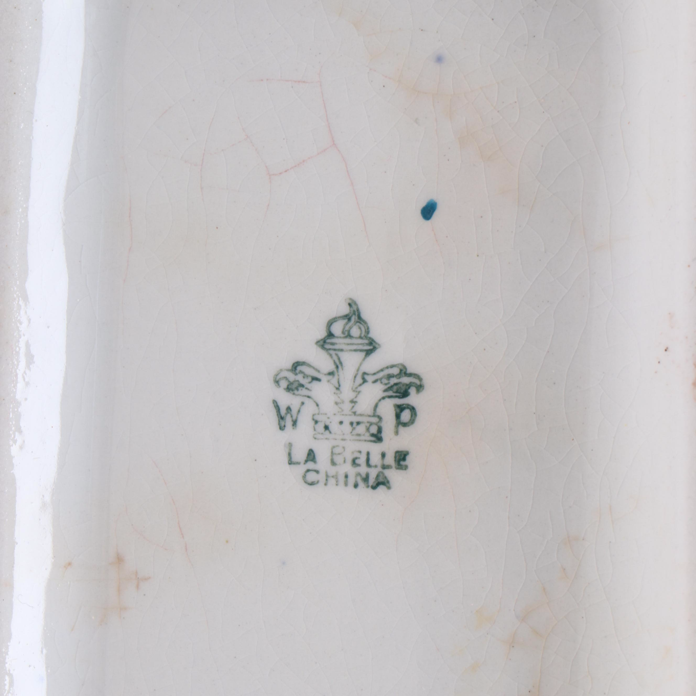 Wheeling Pottery "La Belle China" Pair of Amphora Vases, Late 19th/Early 20th C.