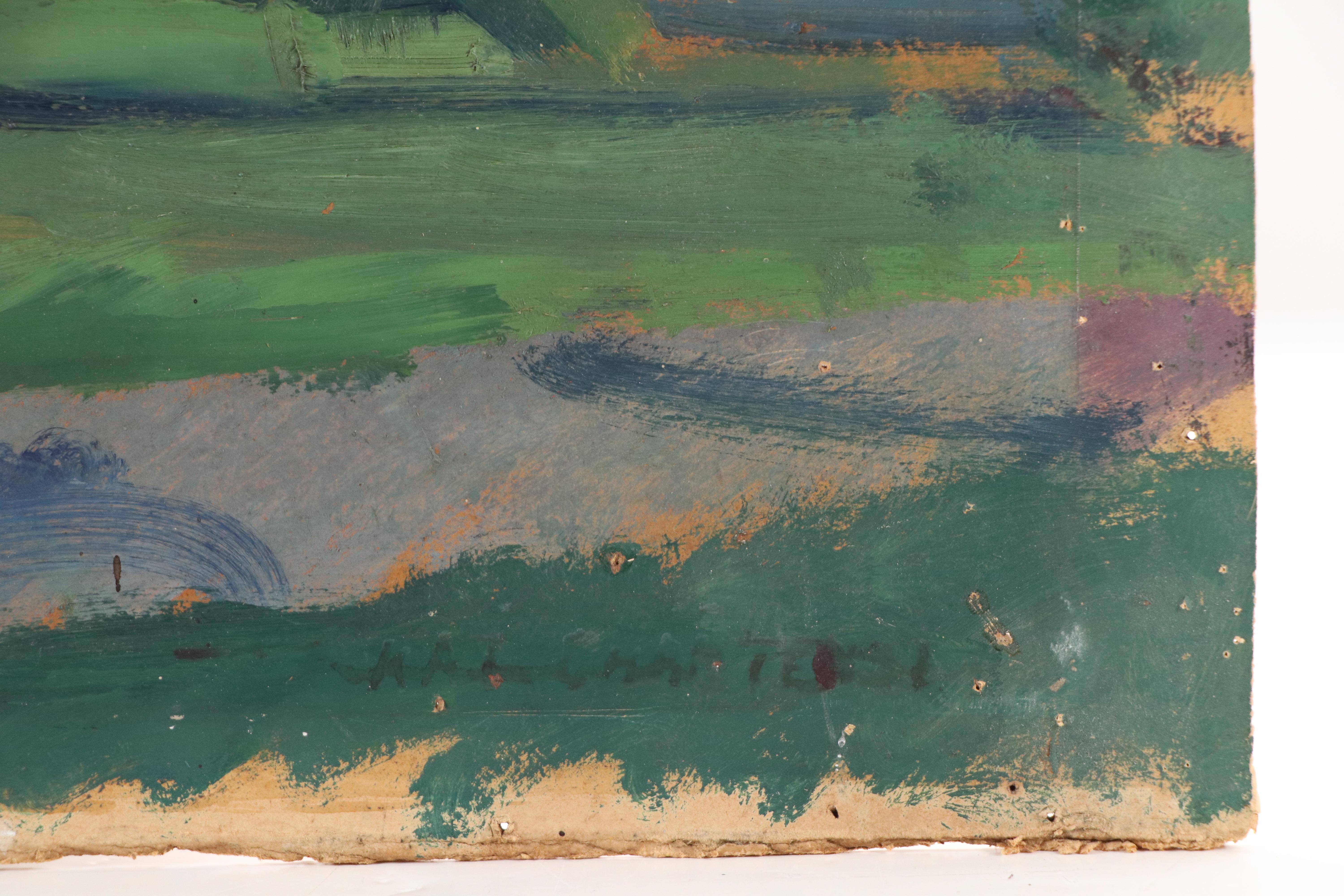 Industrial Oil Painting, Mid-20th Century