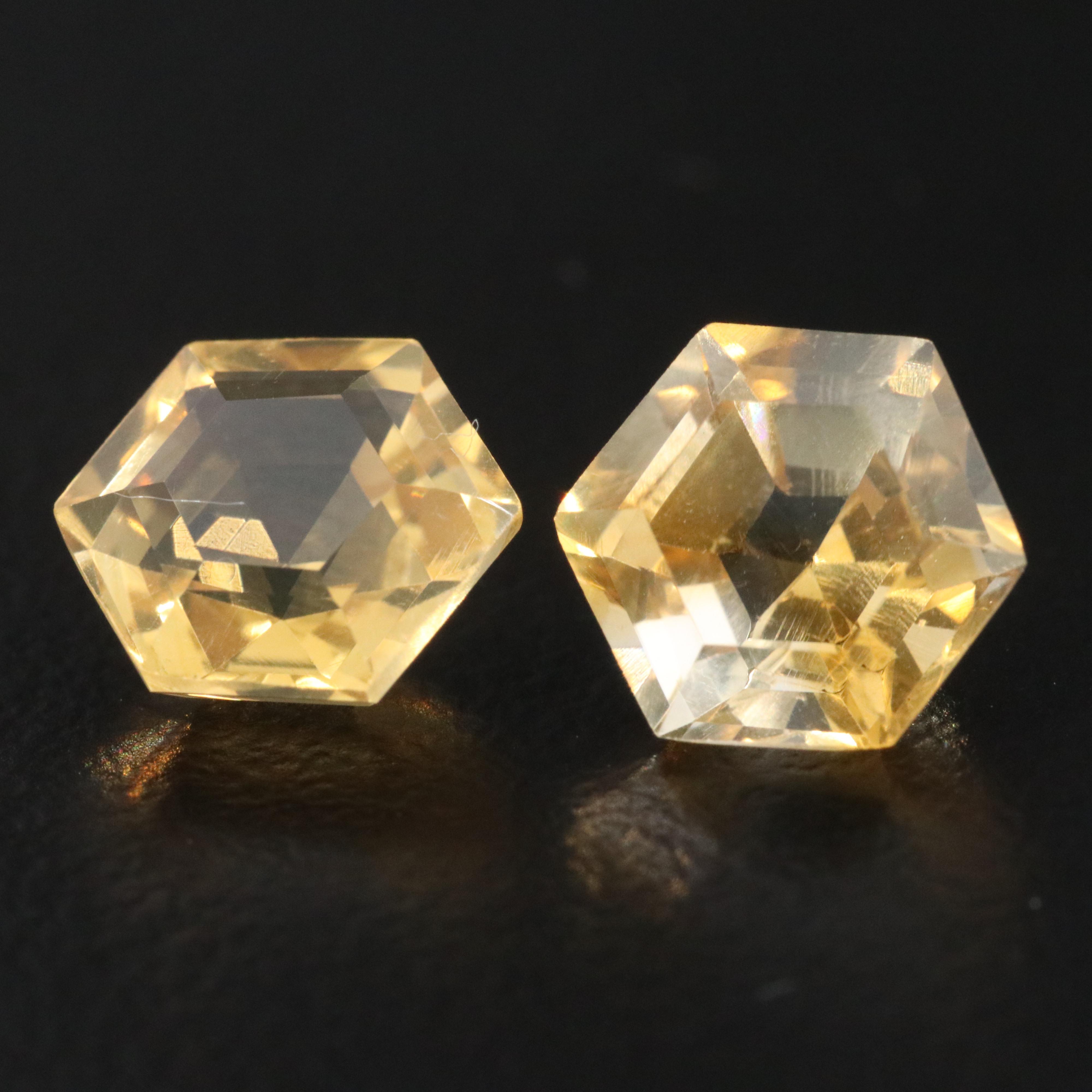 Loose 2.93 CTW Citrine Matched Pair