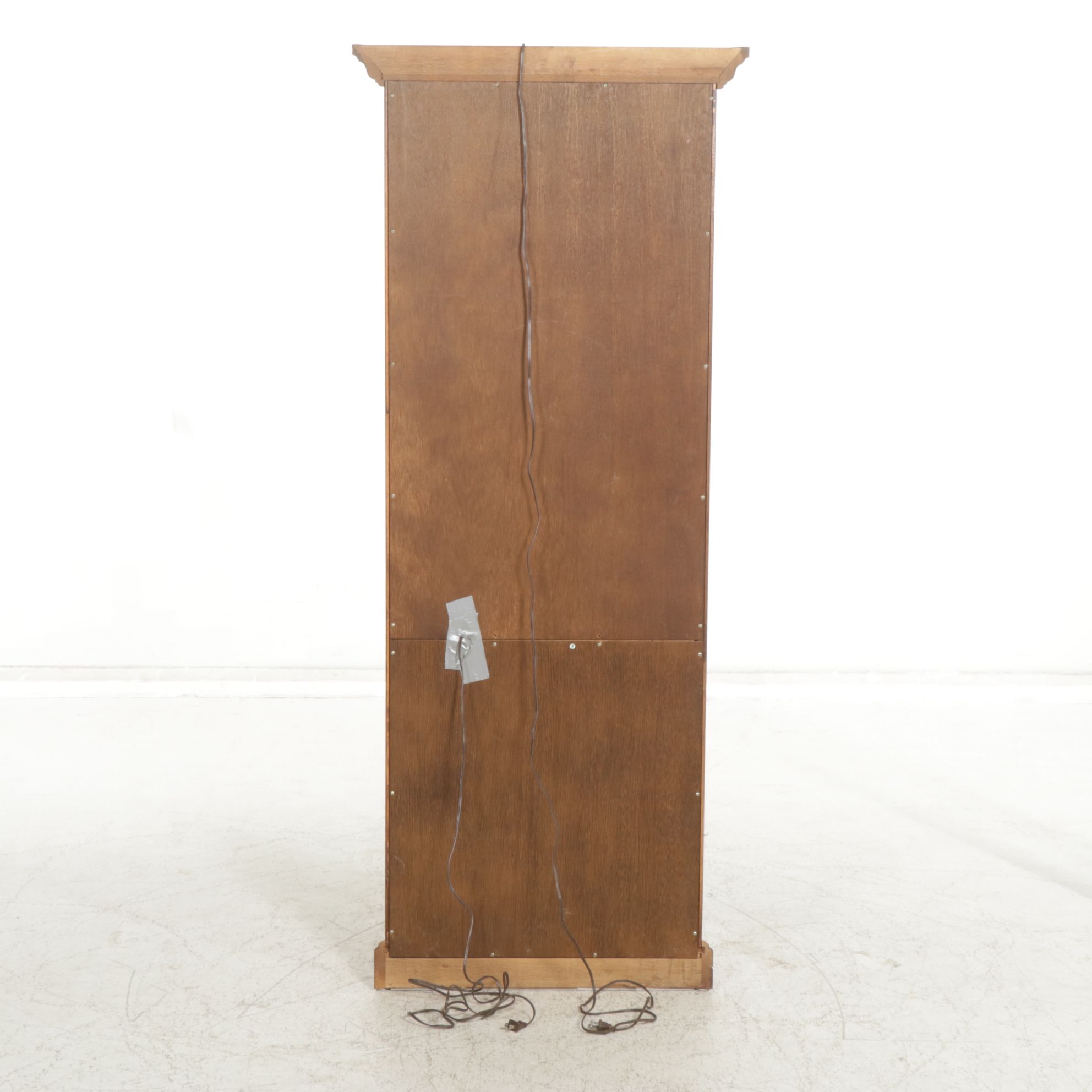 Oak Lighted Curio Cabinet