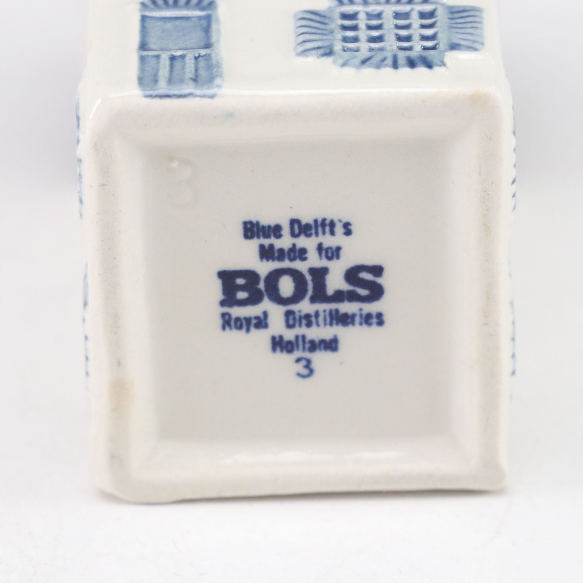 KLM Delft Blue Miniature House Shaped Genever Bottles