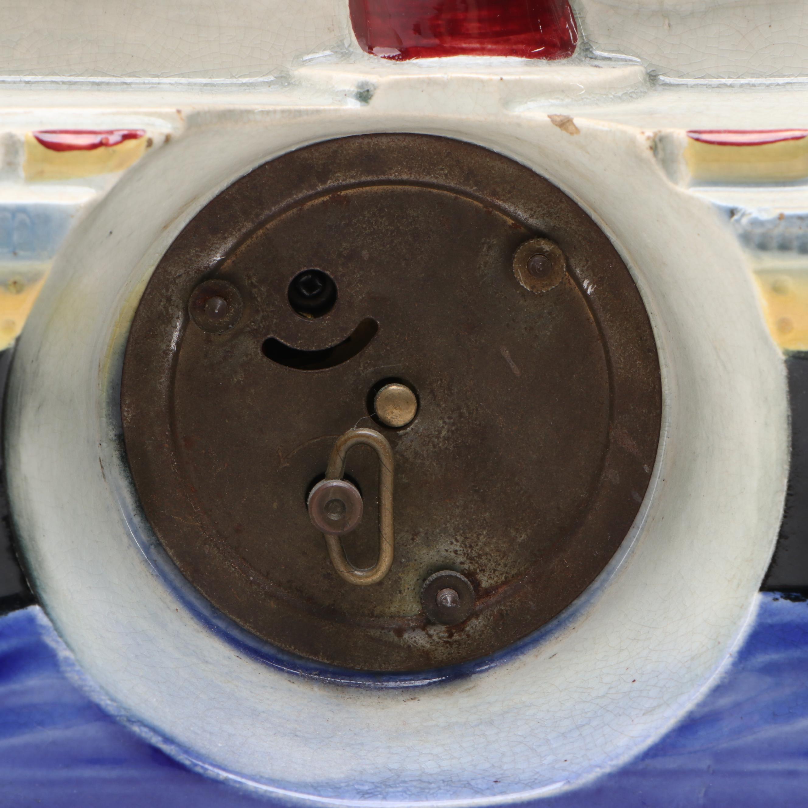 S.S. Normandie Ceramic Ship Novelty Clock, 1930s