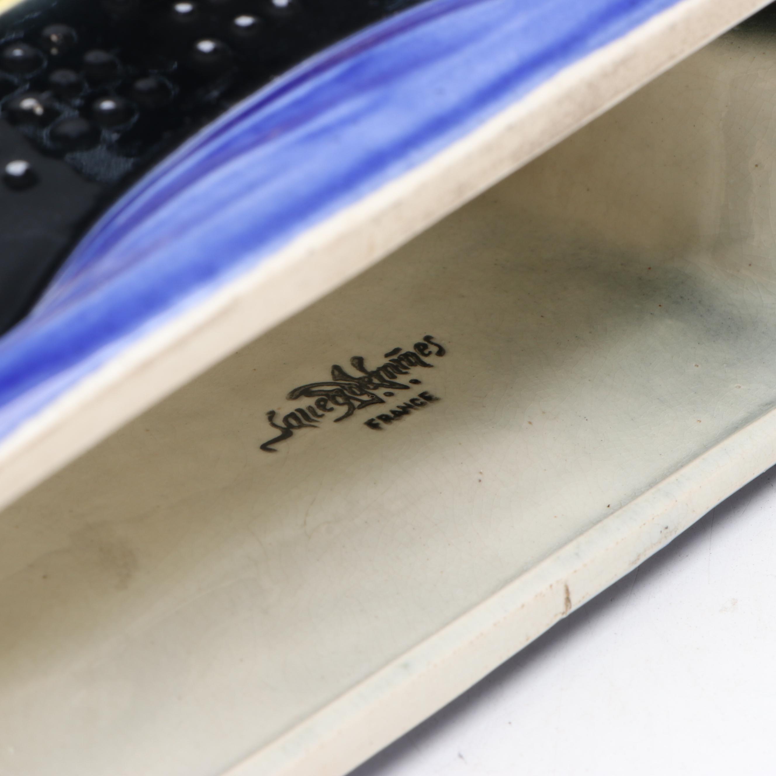 S.S. Normandie Ceramic Ship Novelty Clock, 1930s