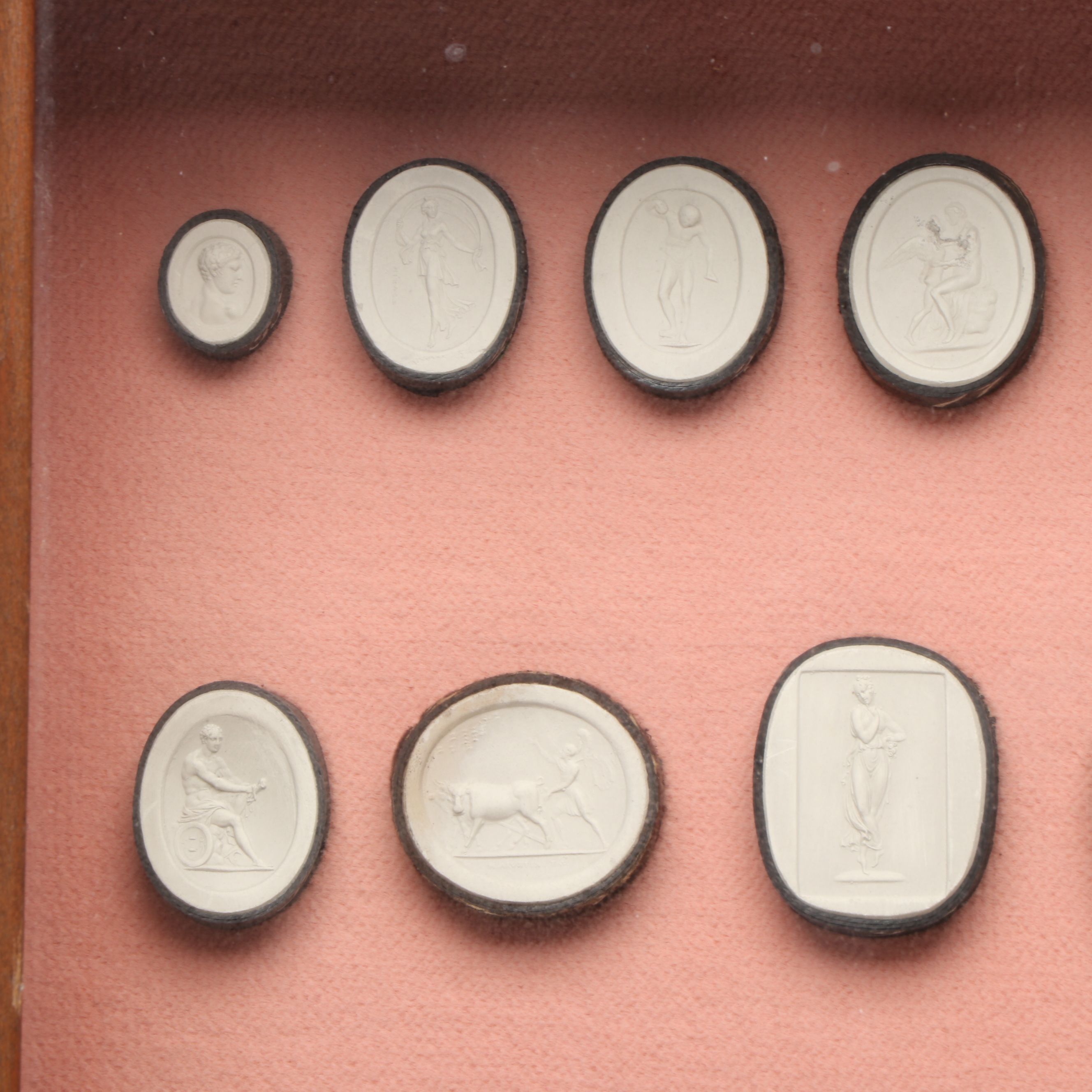 Framed Grand Tour Wax Medallions, Late 18th/Early 19th Century