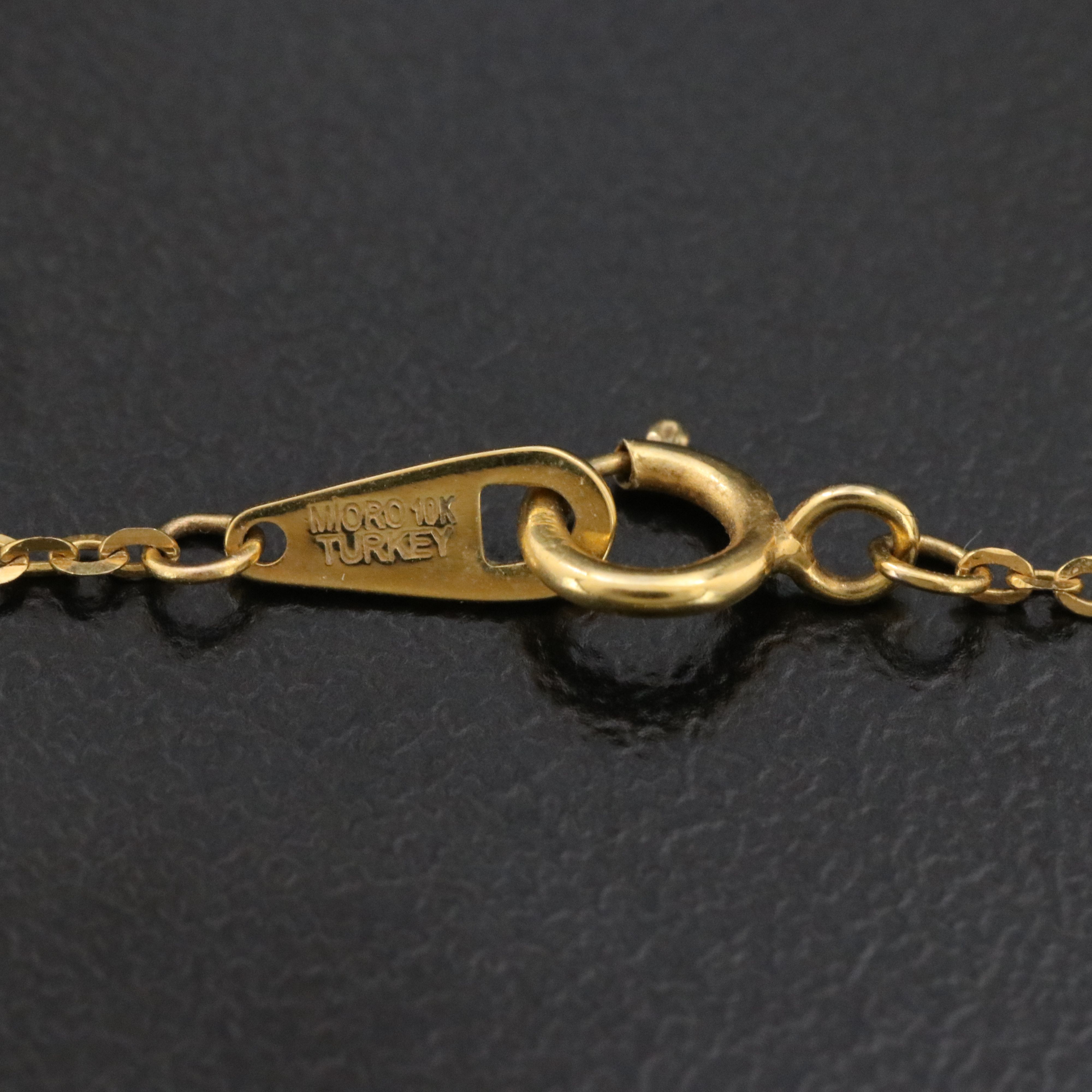 10K Key and Padlock Lariat Necklace