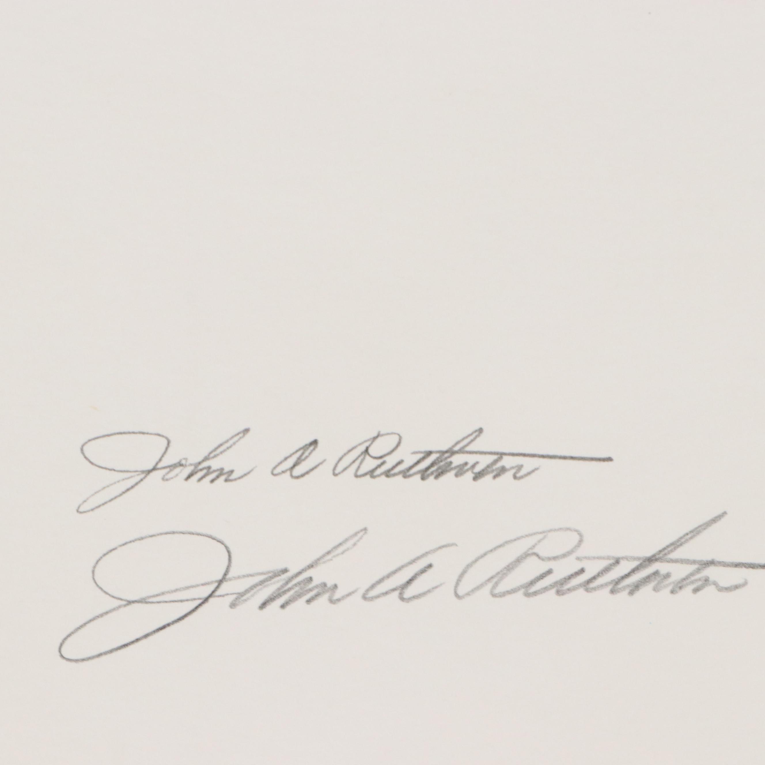 John Ruthven Offset Lithograph "Wood Ducks"