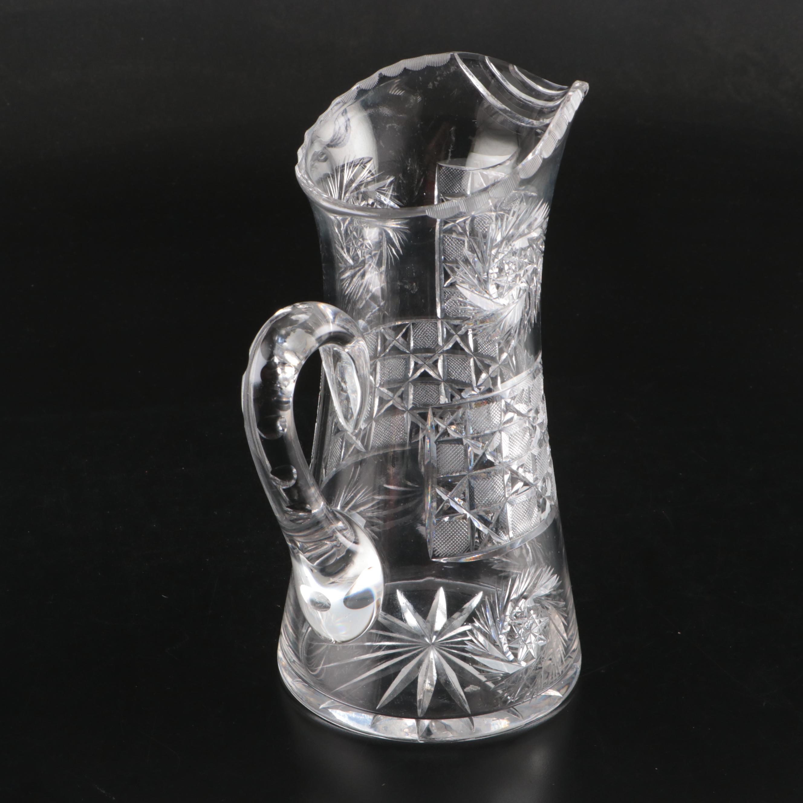 American Brilliant Cut Crystal Pitcher